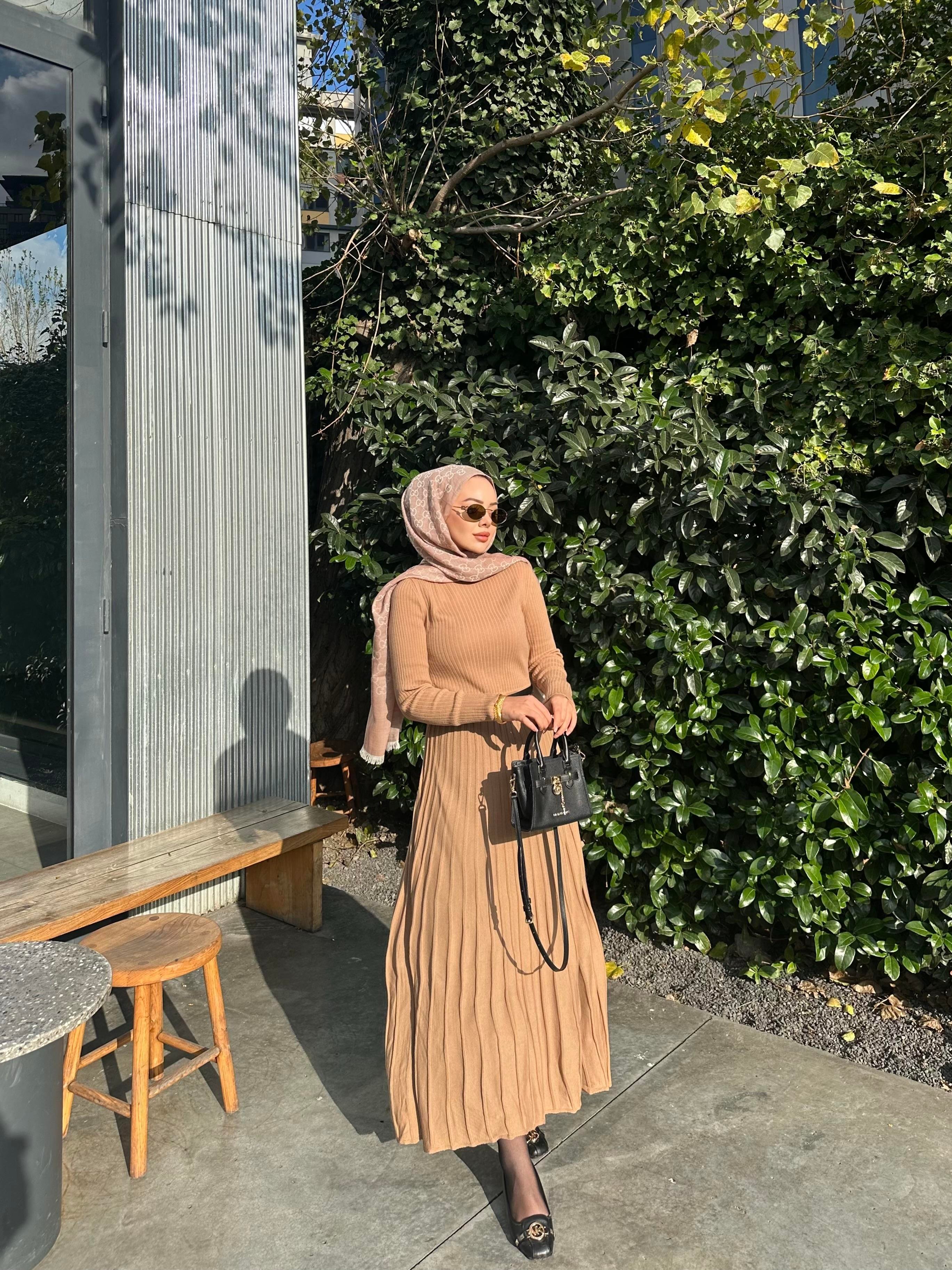 Vera Triko Elbise Camel 