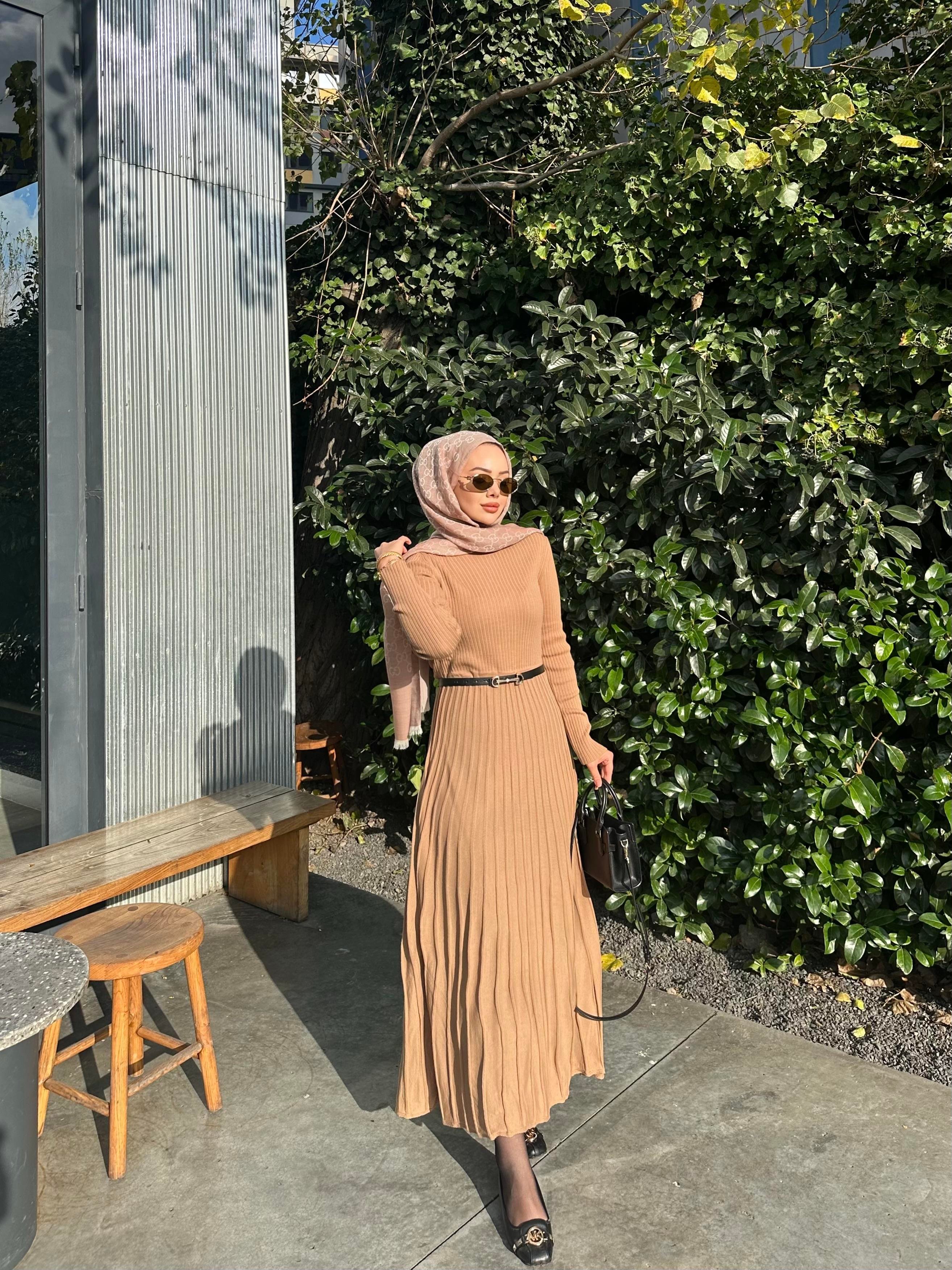 Vera Triko Elbise Camel 