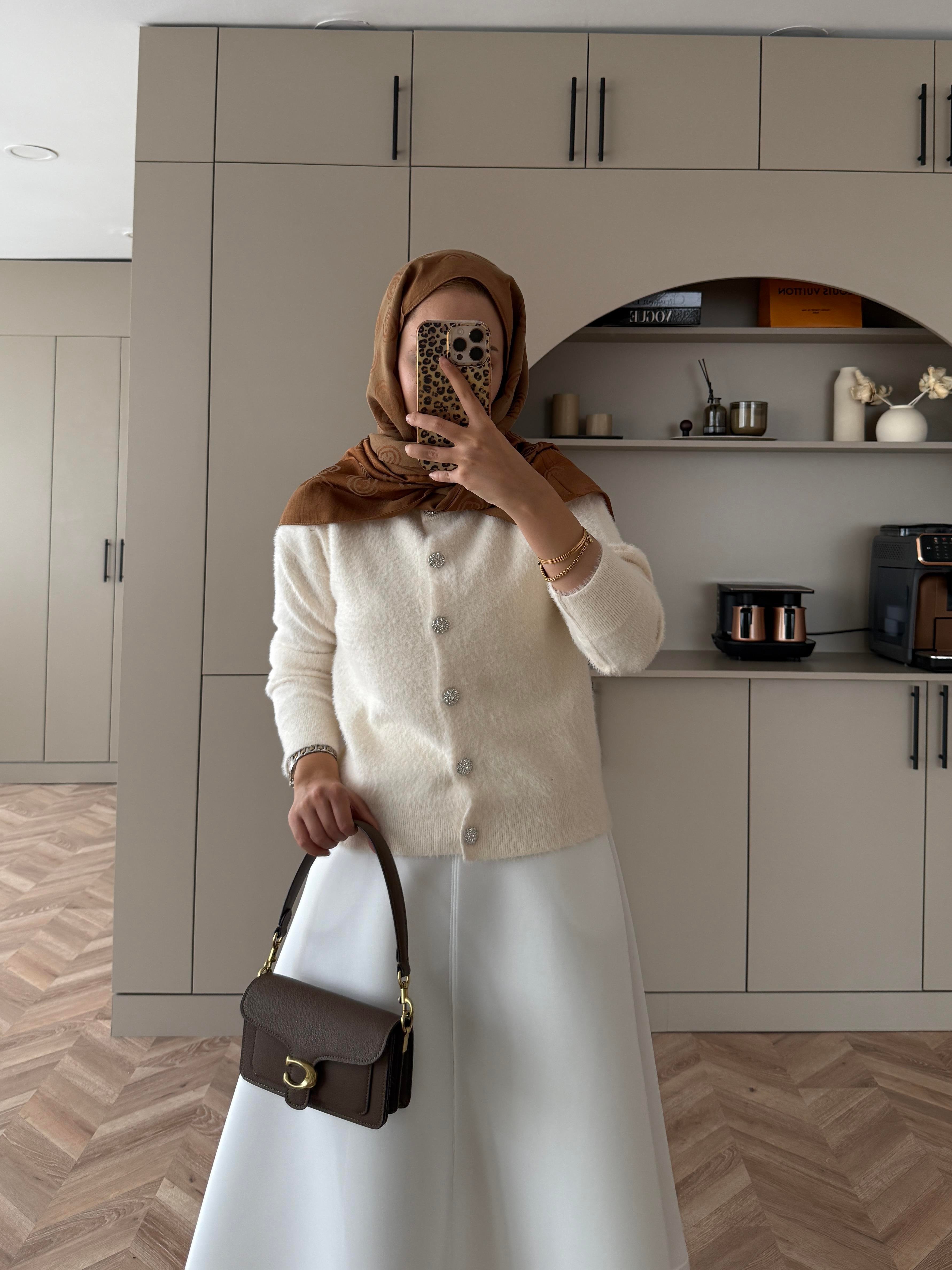 Vina Angora Hırka Ekru