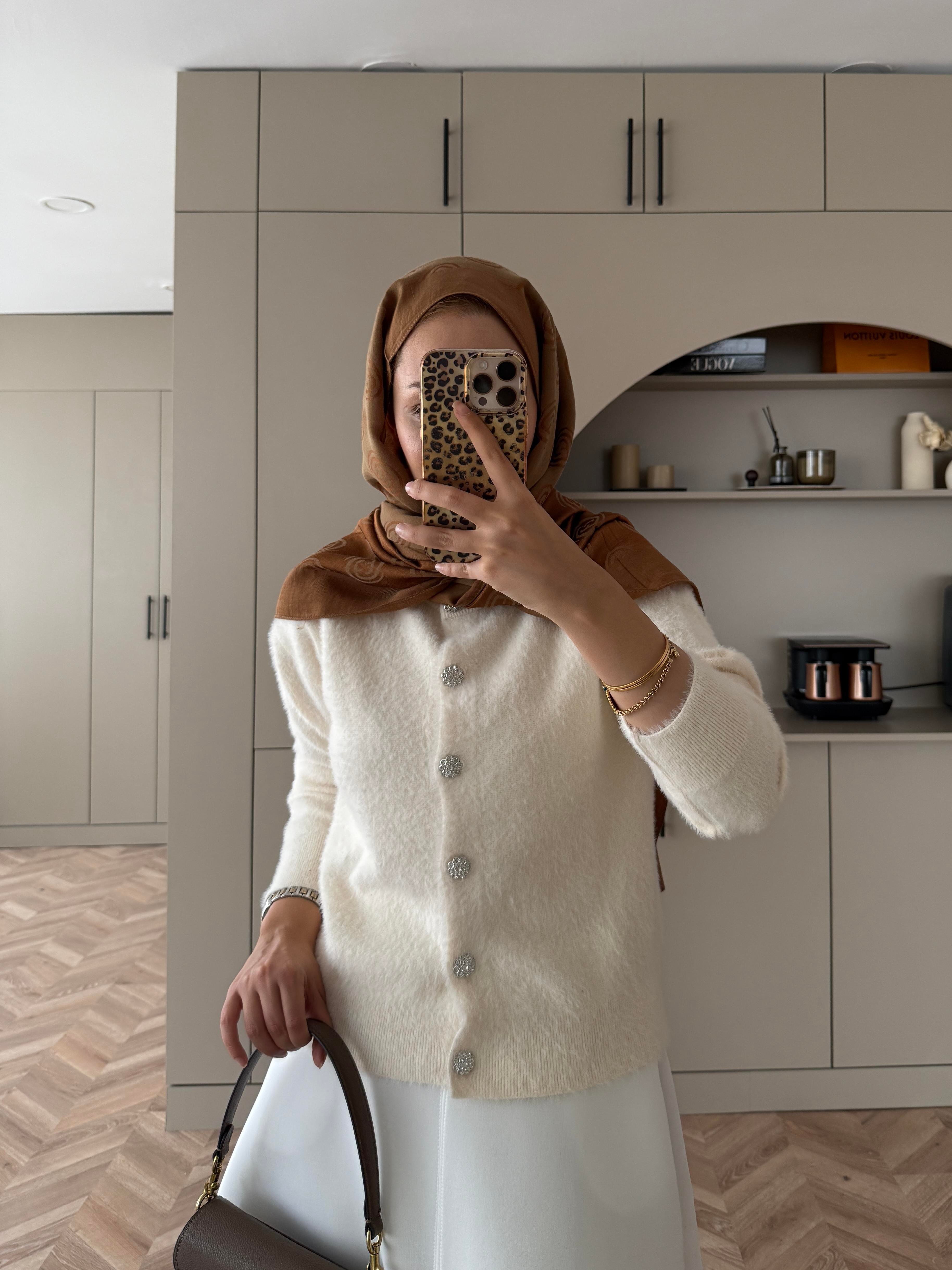 Vina Angora Hırka Ekru