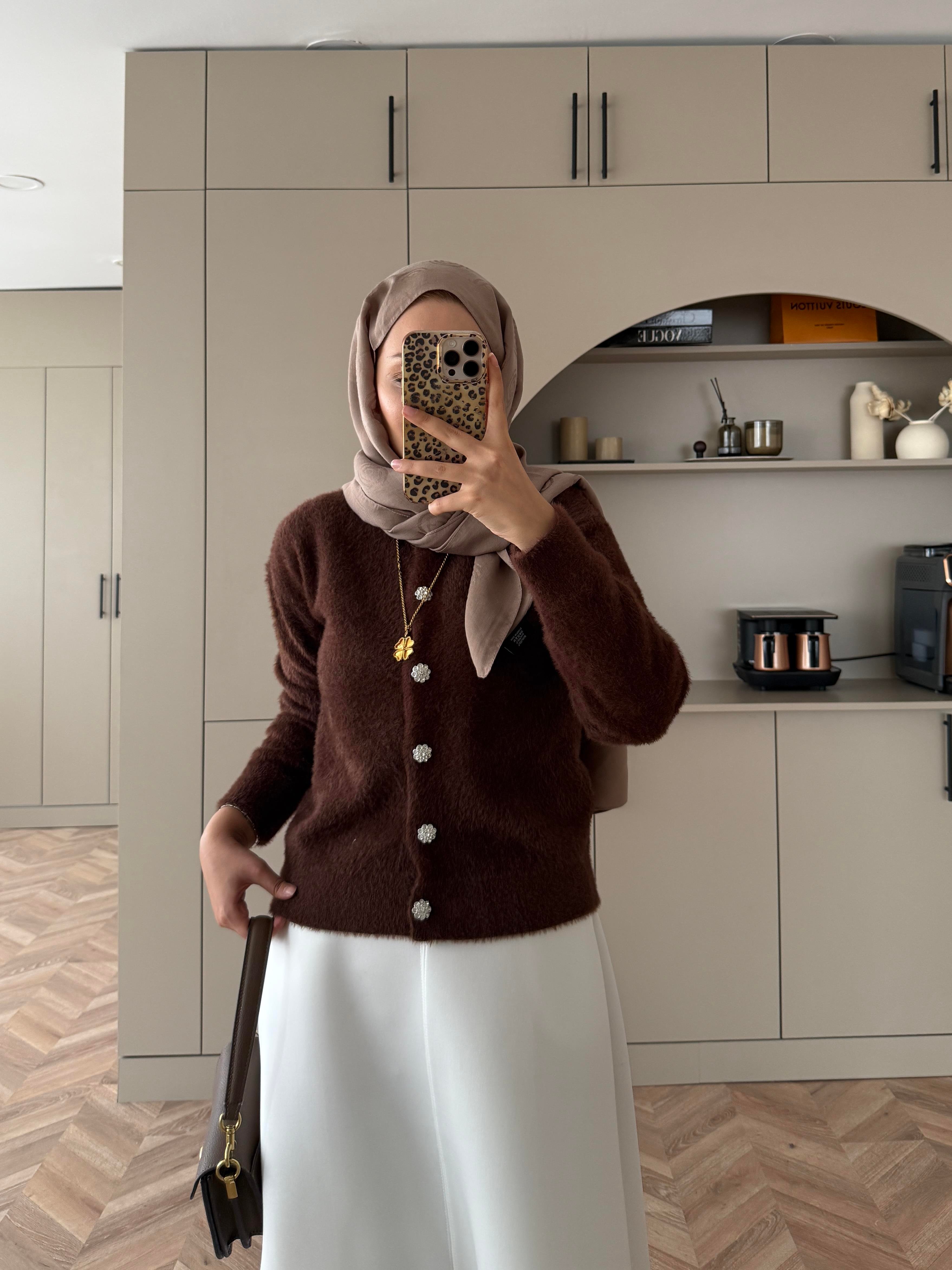 Vina Angora Hırka Kahve