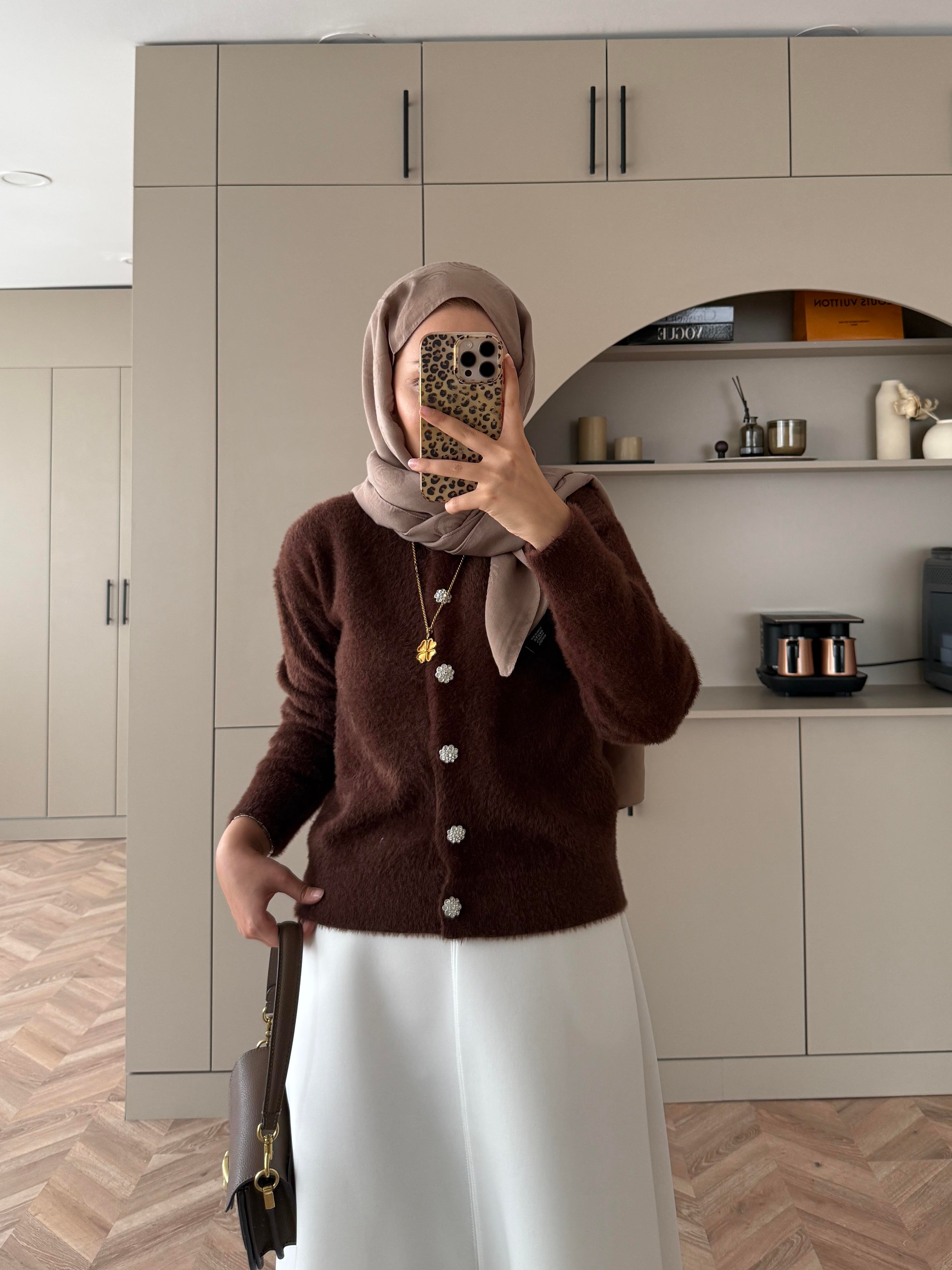 Vina Angora Hırka Kahve