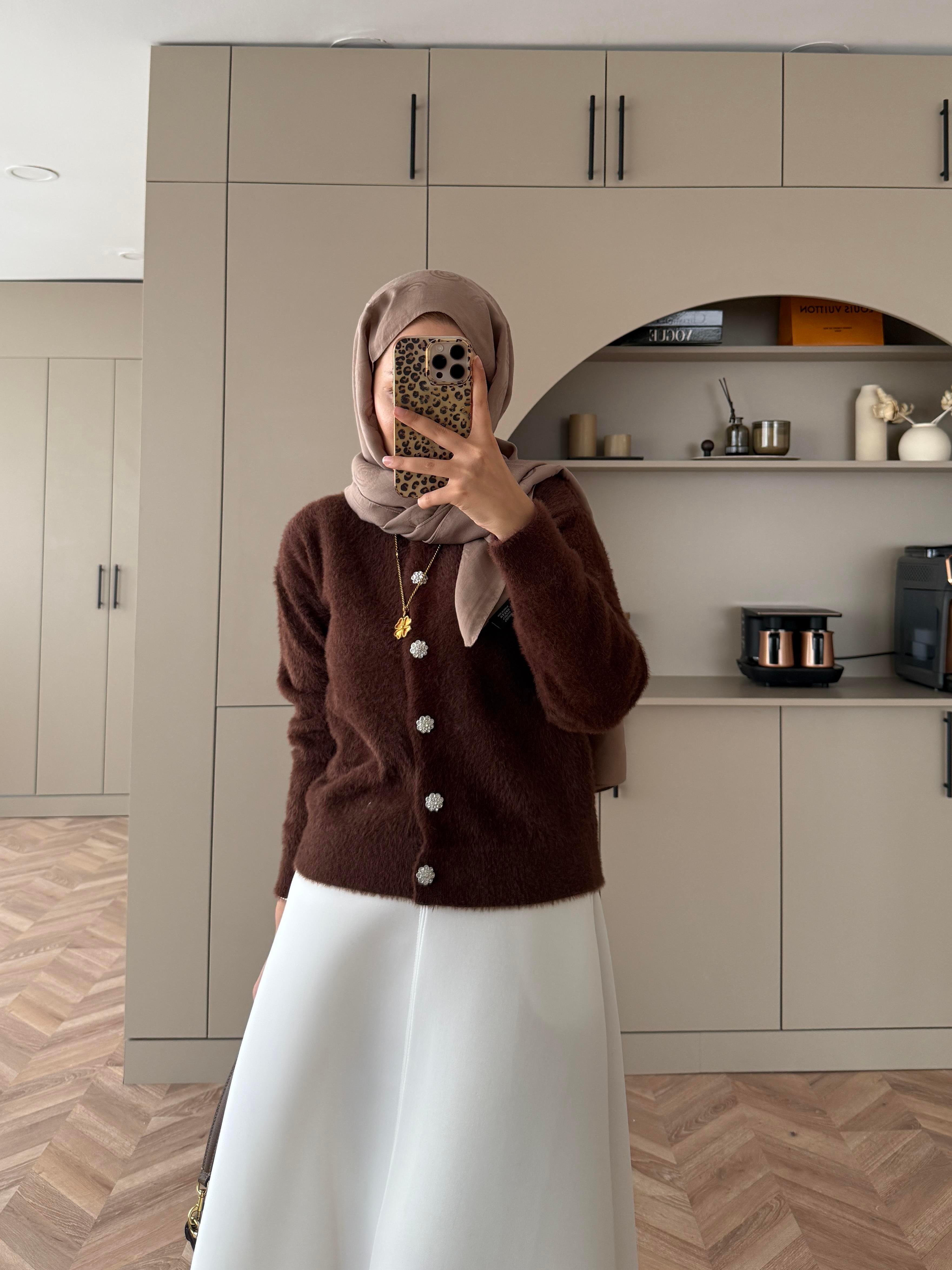 Vina Angora Hırka Kahve