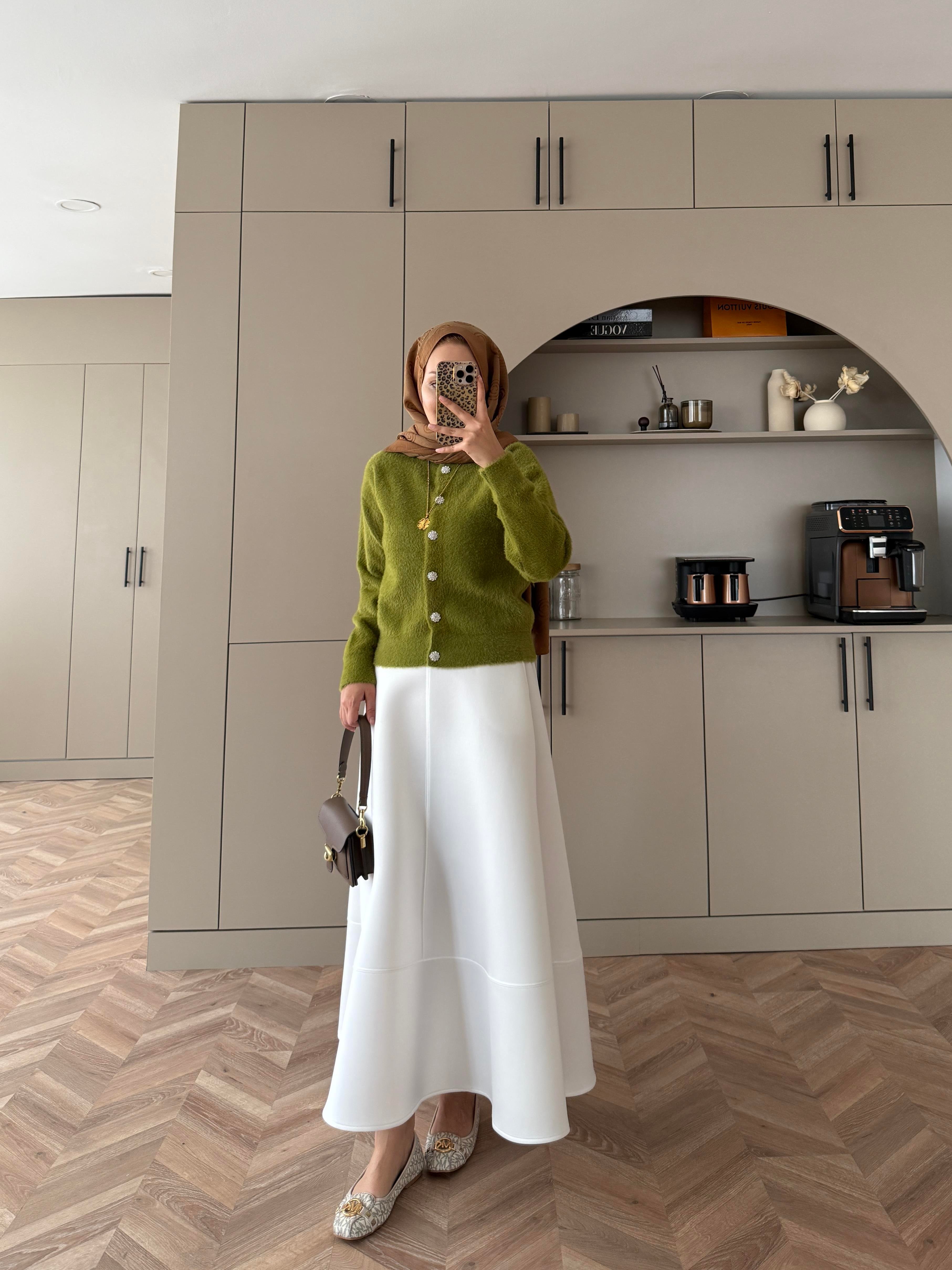 Vina Angora Hırka Yeşil