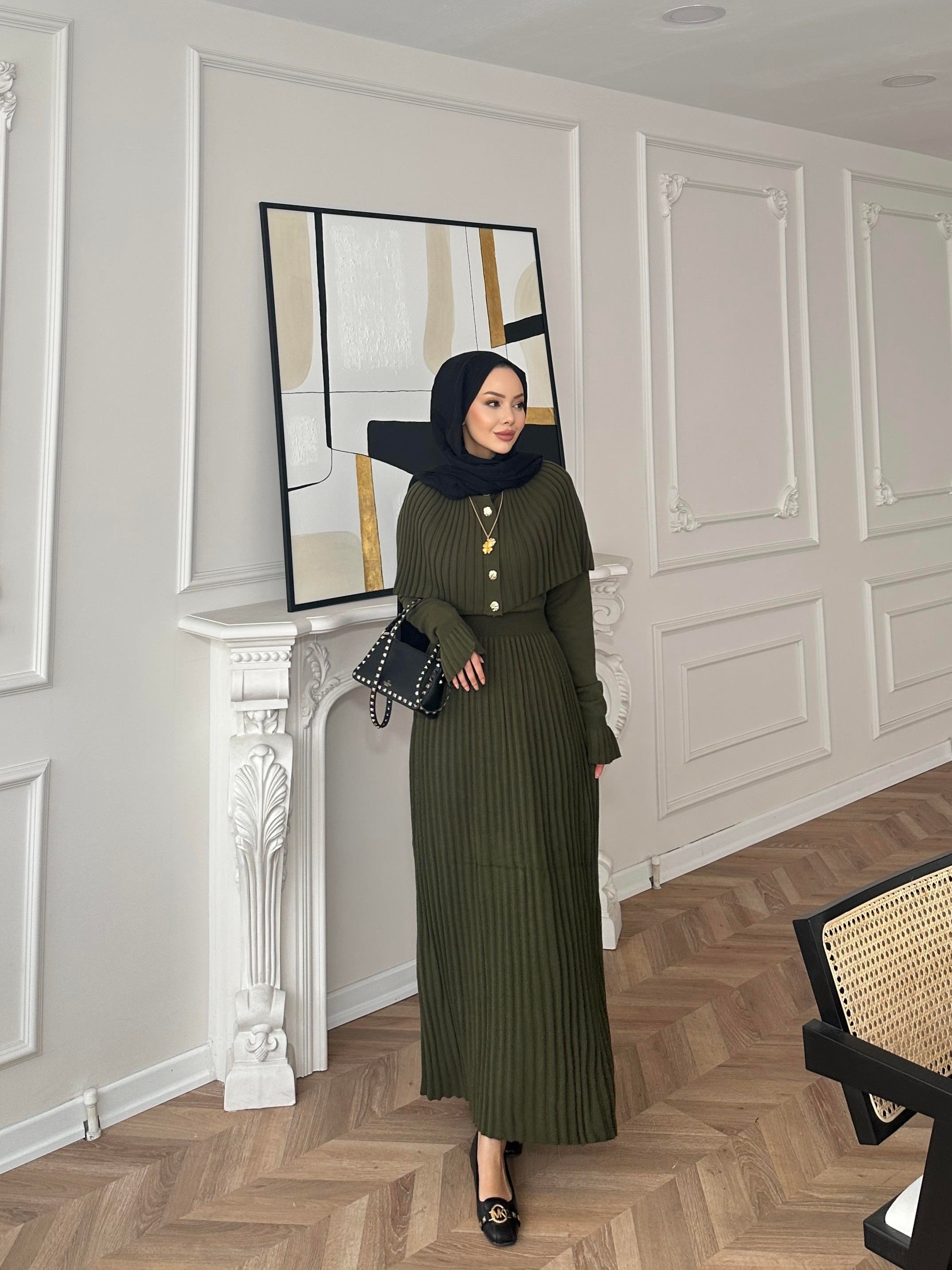 Wayne Triko Elbise Haki