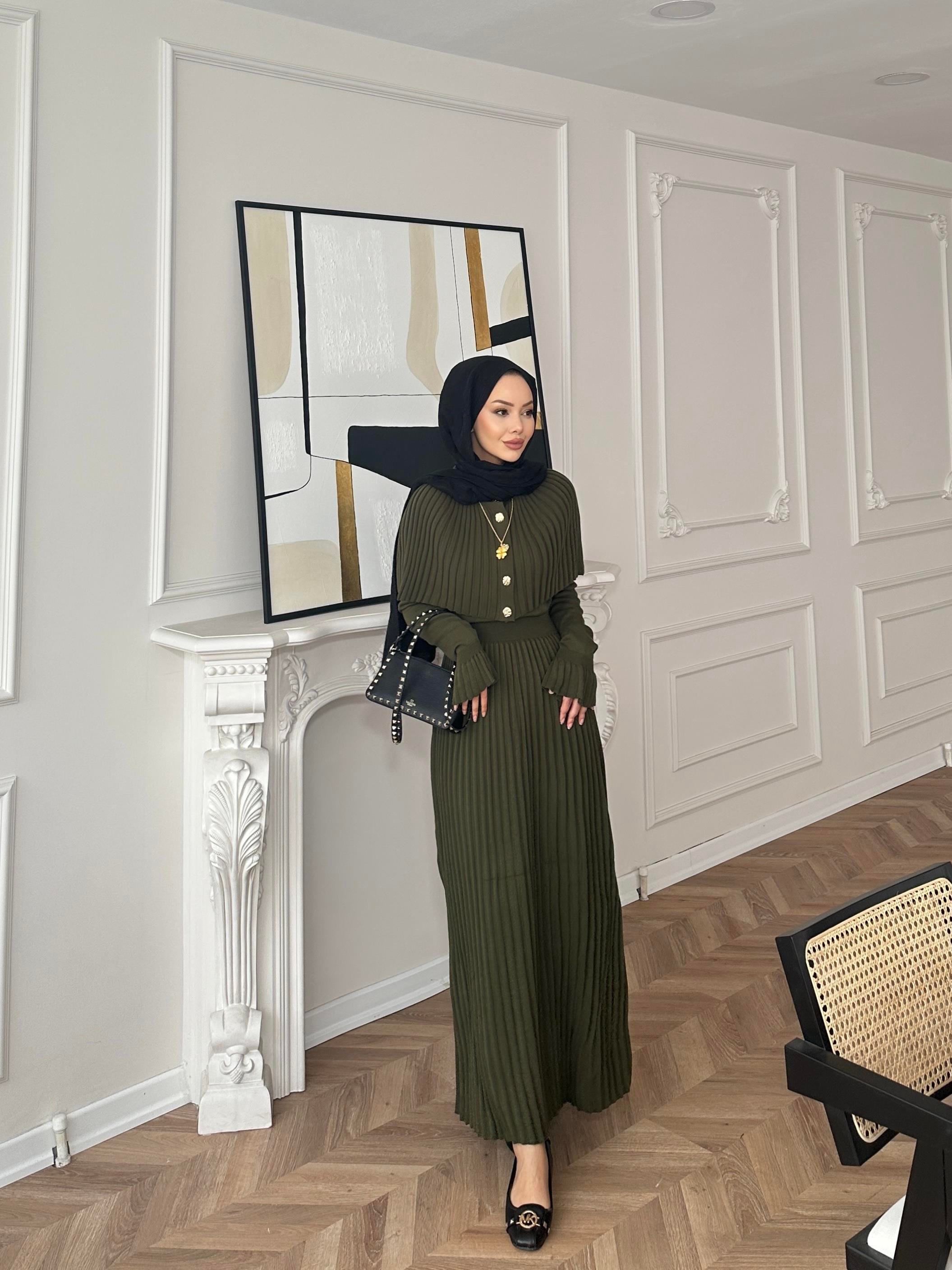 Wayne Triko Elbise Haki