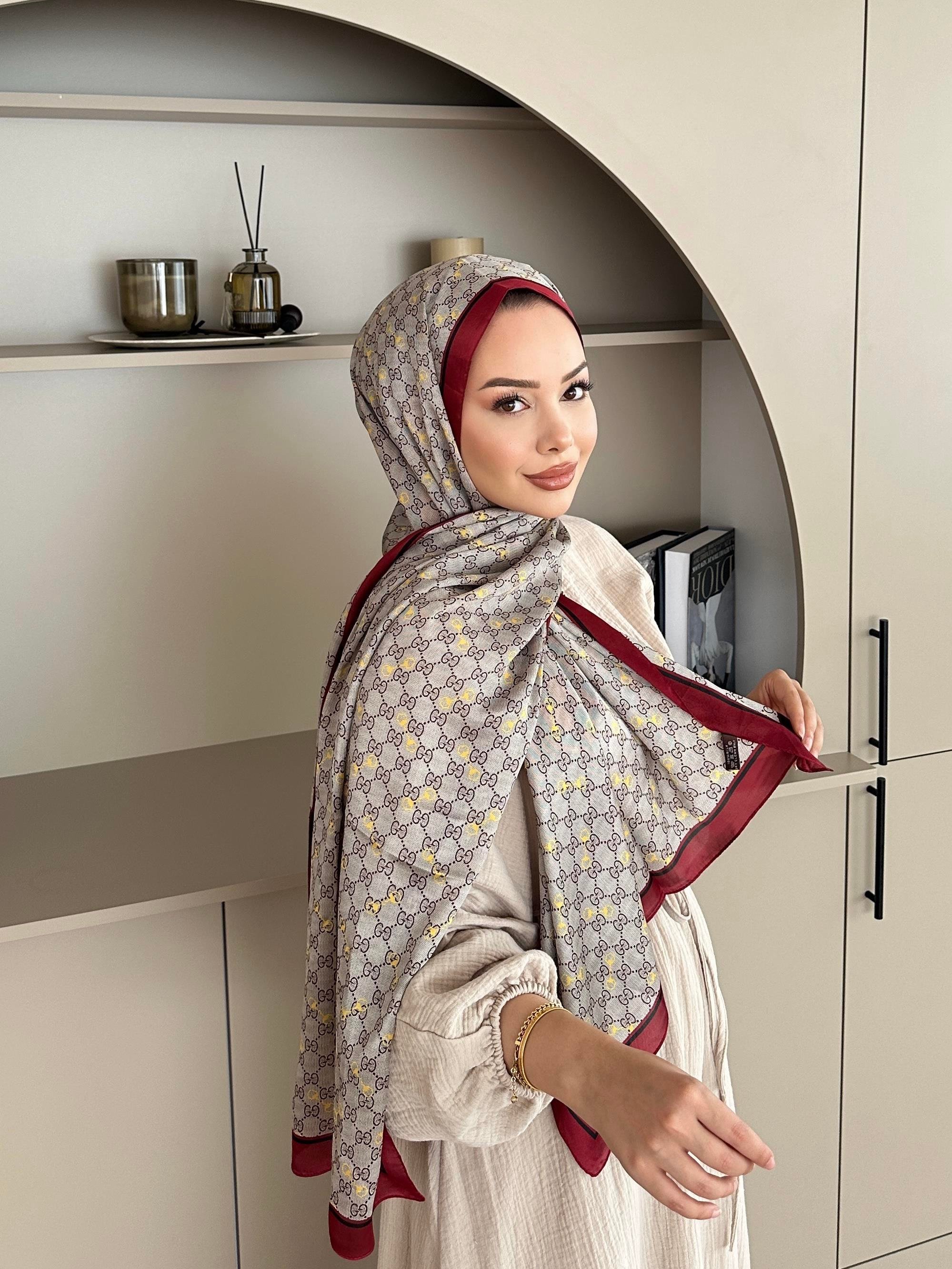 Zincir Desen İthal İpek Vual Şal Bordo