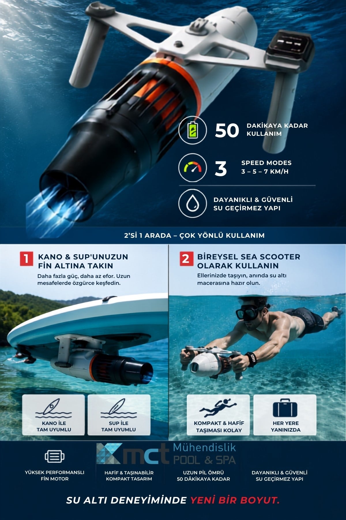 Aqua Marina Bluedrive X Deniz Scooter / Sea Scooter