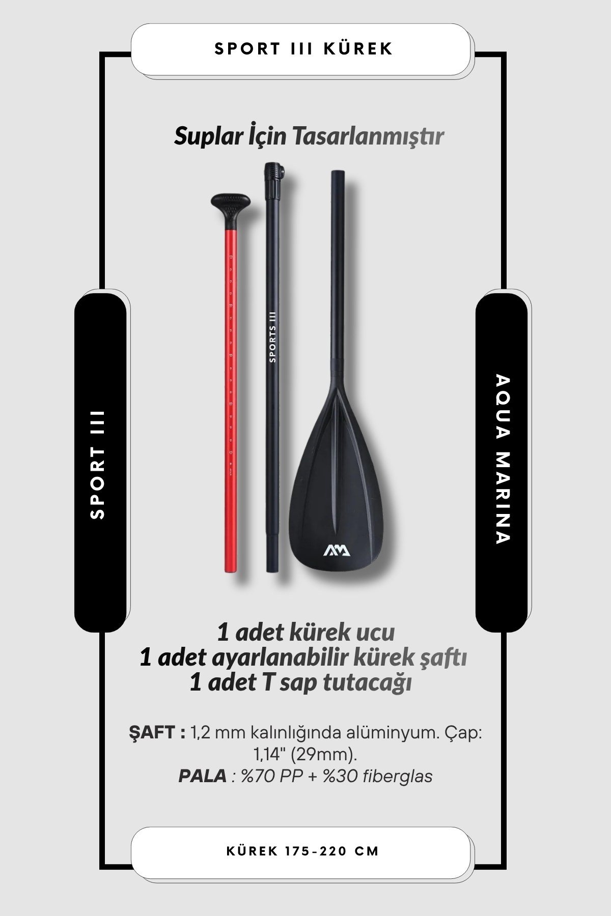 Aqua Marına Sports III Isup Paddle / Kürek