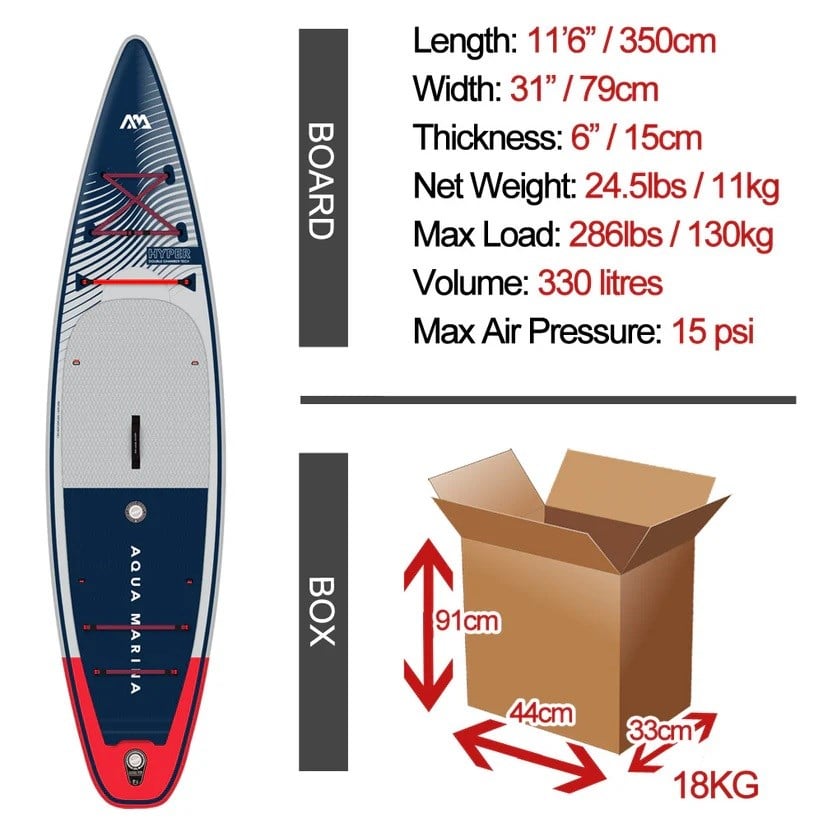 Hyper Şişme Isup Stand-Up Paddle Board 350CM 