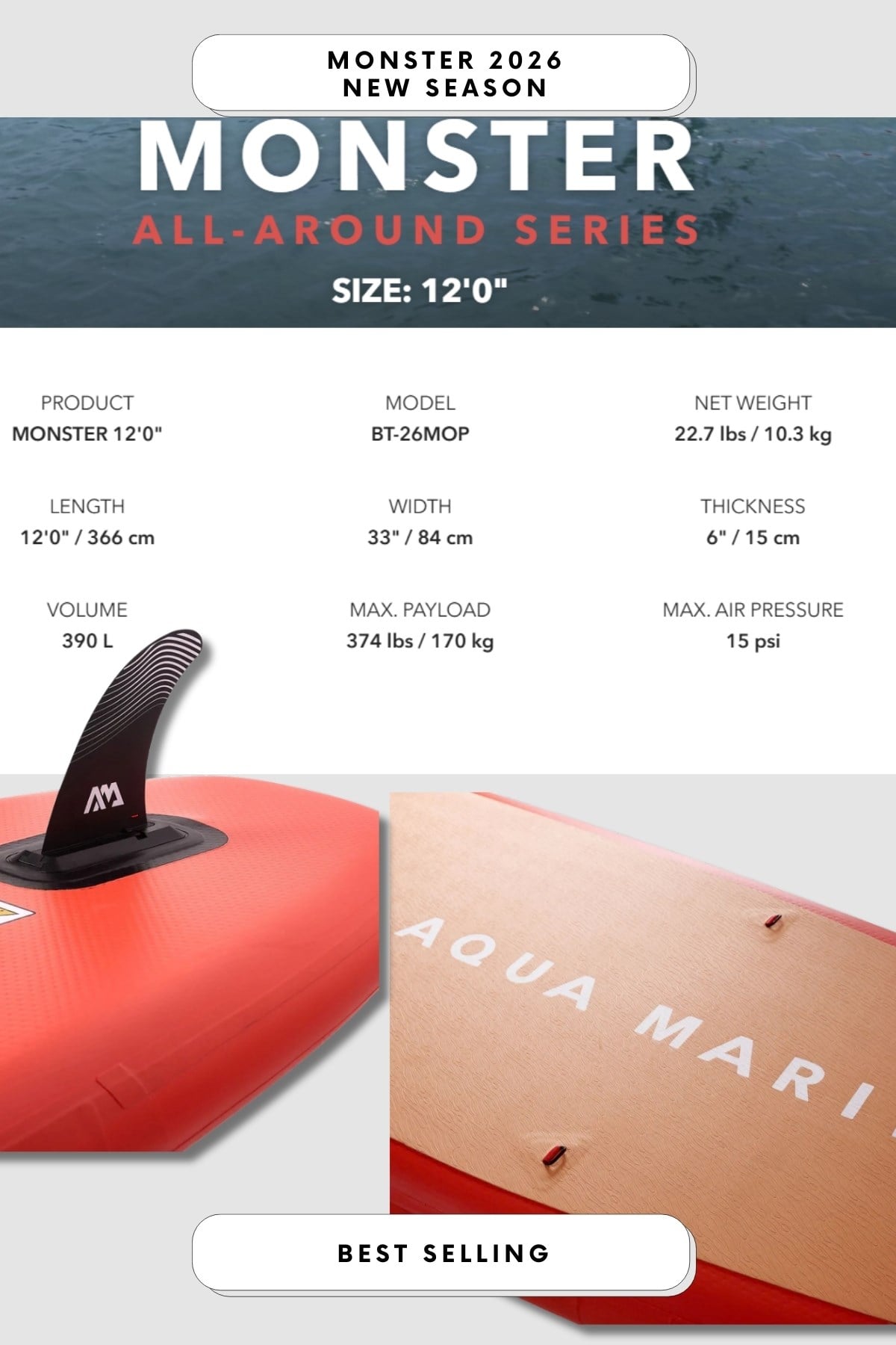 Monster Şişme Isup Stand-Up Paddle Board 366CM