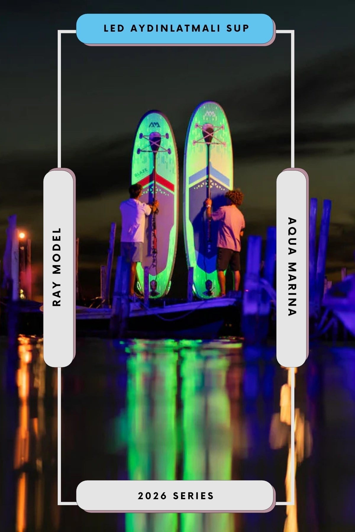 Ray 11'0” TPU Şişme Stand Up Paddle Board | LED Aydınlatmalı SUP