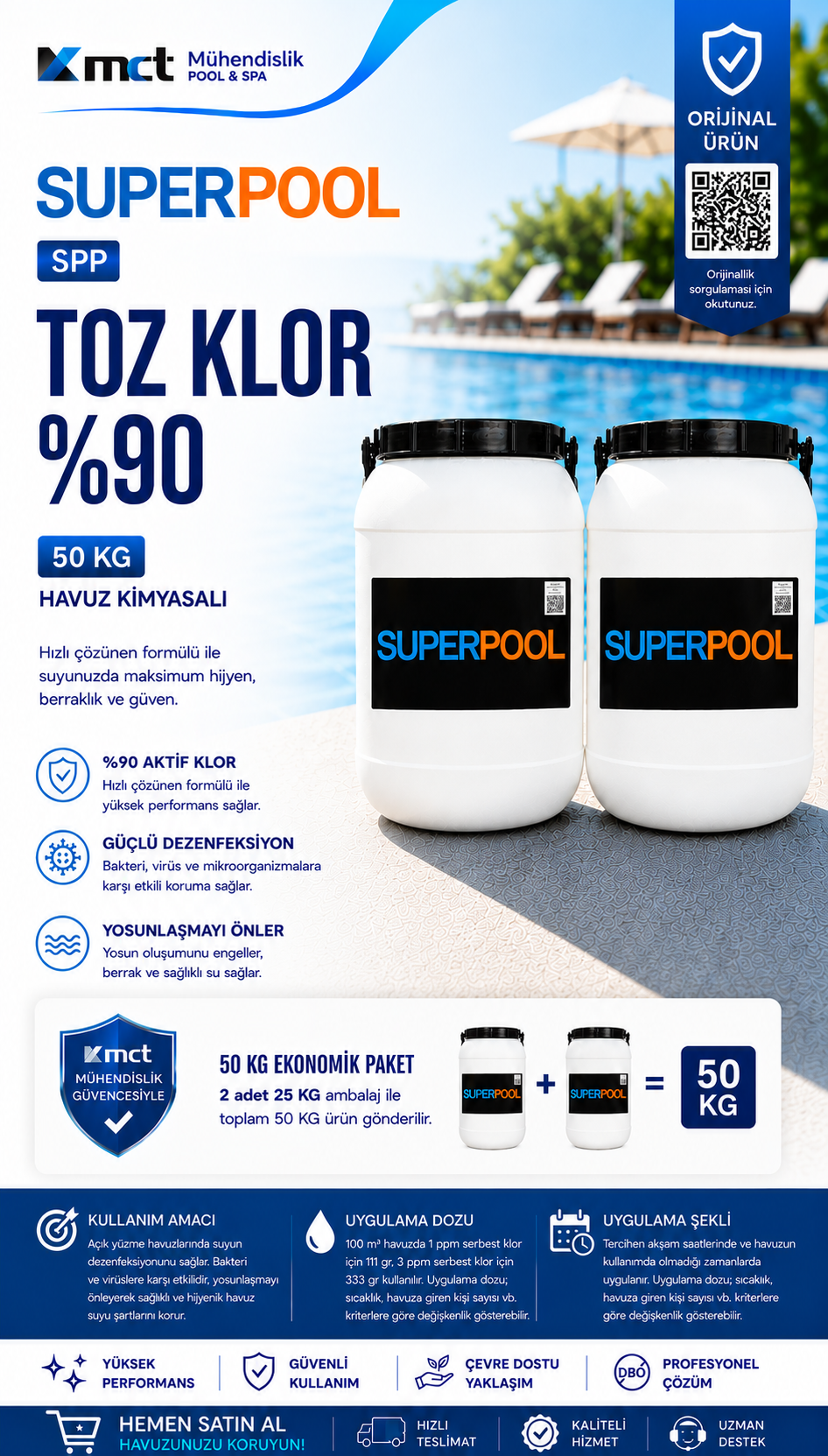 Superpool %90 Toz Klor