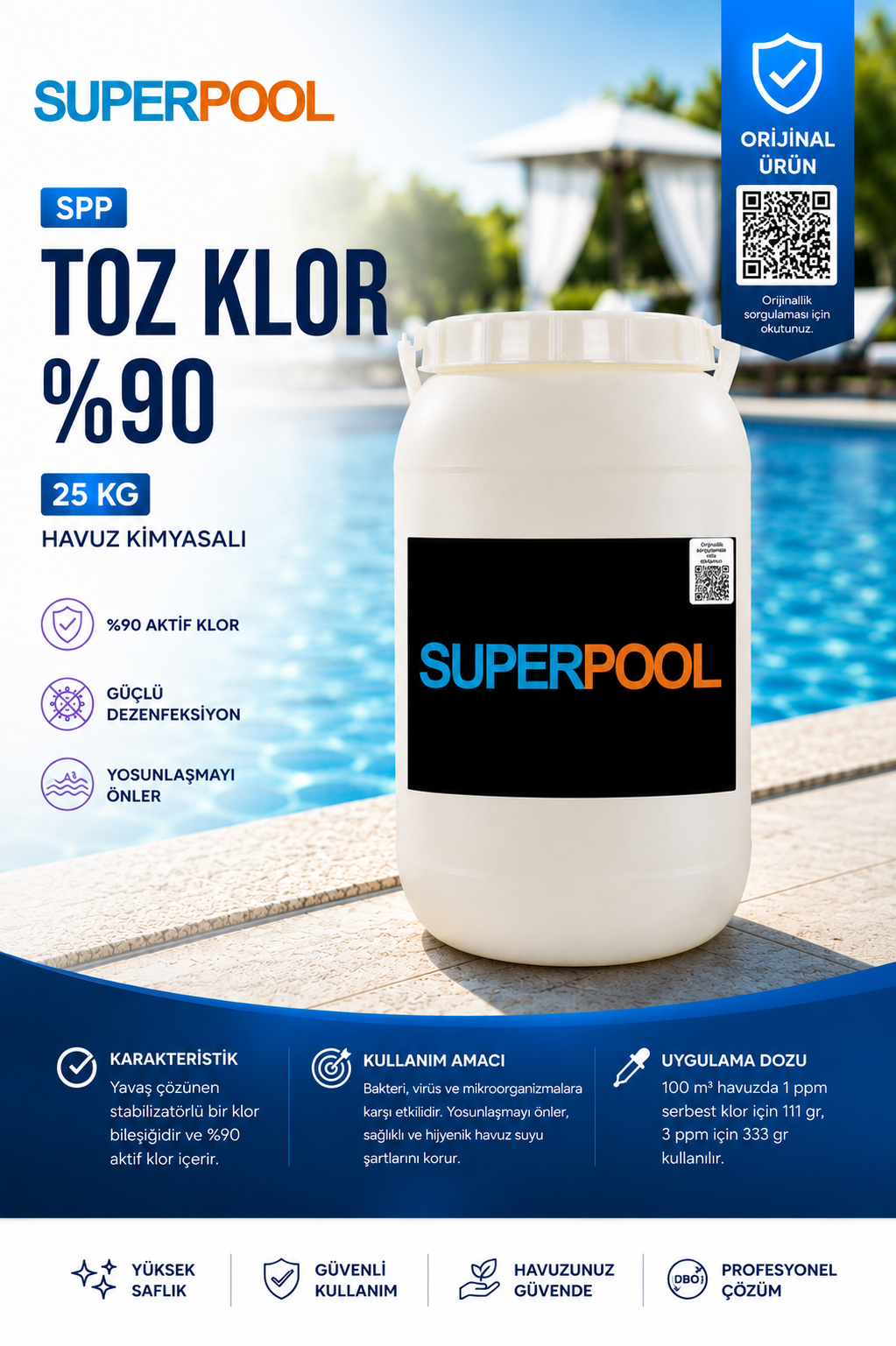 Superpool %90 Toz Klor