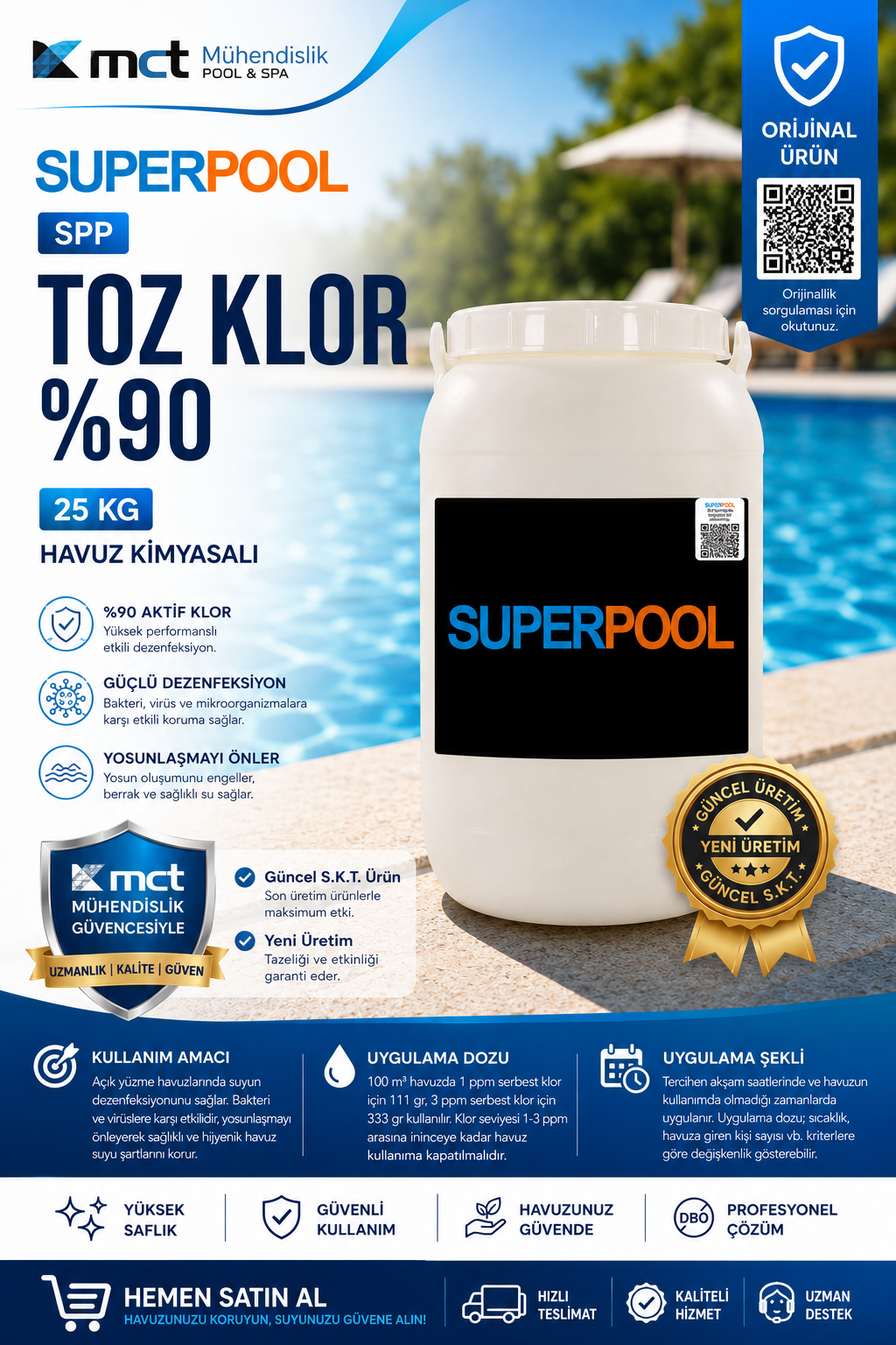 Superpool %90 Toz Klor