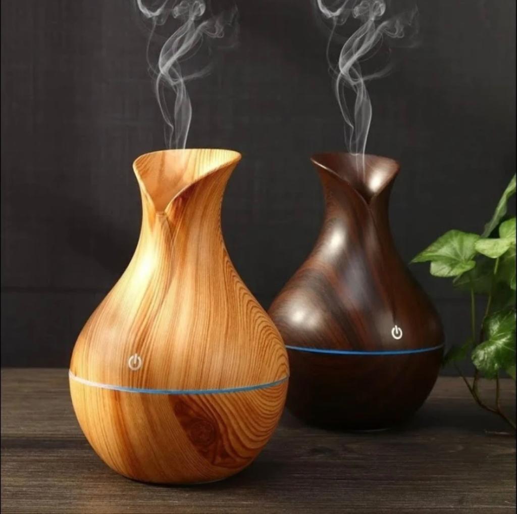 300 Ml Hava Nemlendirici Buhar Makinesi Ve Aroma Difüzörü Ahşap Görünümlü