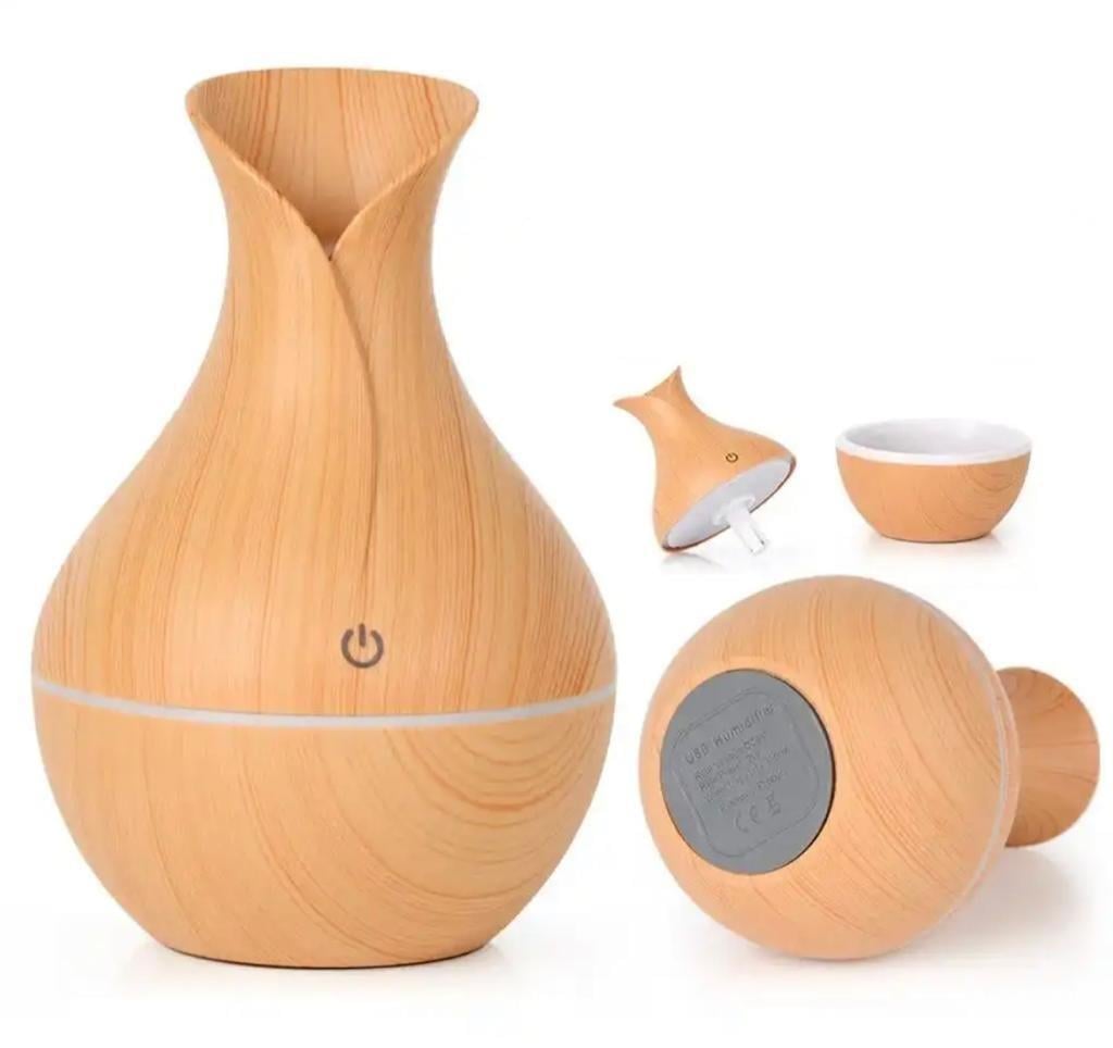 300 Ml Hava Nemlendirici Buhar Makinesi Ve Aroma Difüzörü Ahşap Görünümlü