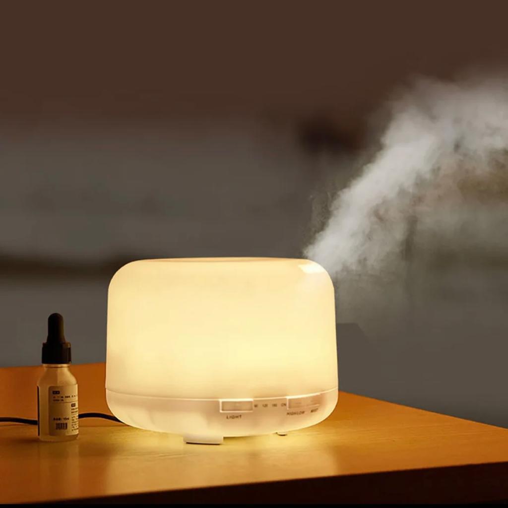 500 ML Ultrasonik Oda Hava Nemlendirici Buhar Makinesi Ve Aroma Difüzörü 7 Renk Ledli Kumandalı