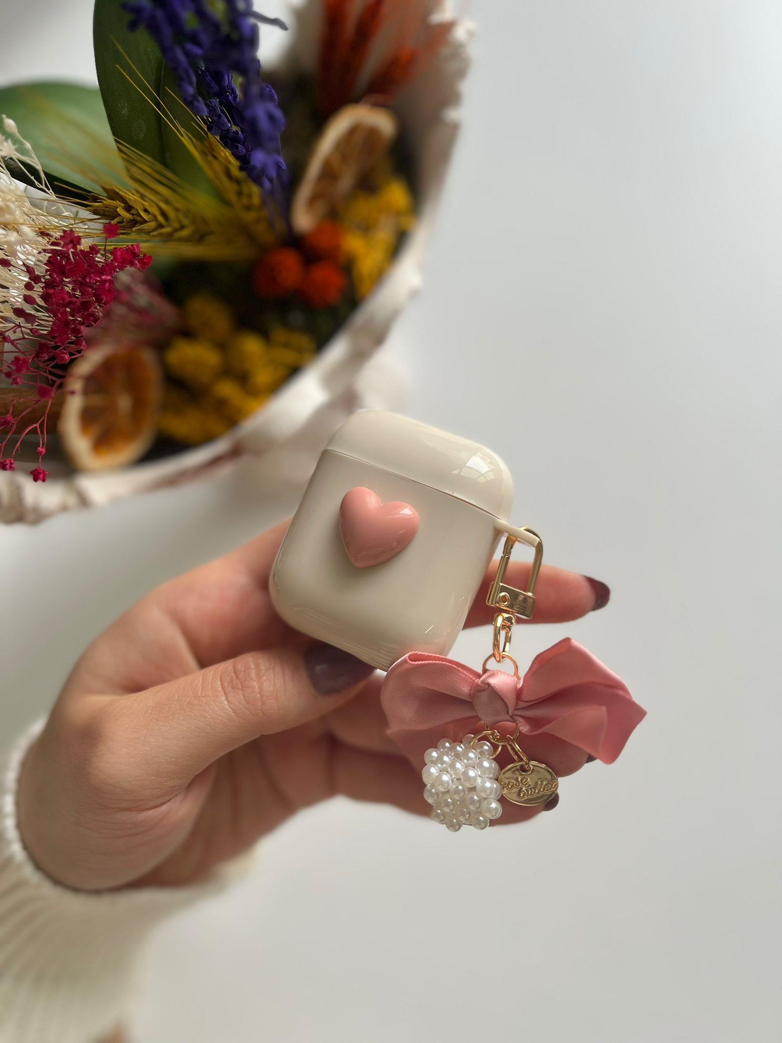 Airpods Kalpli Kurdeleli Koruyucu Kılıf Pembe