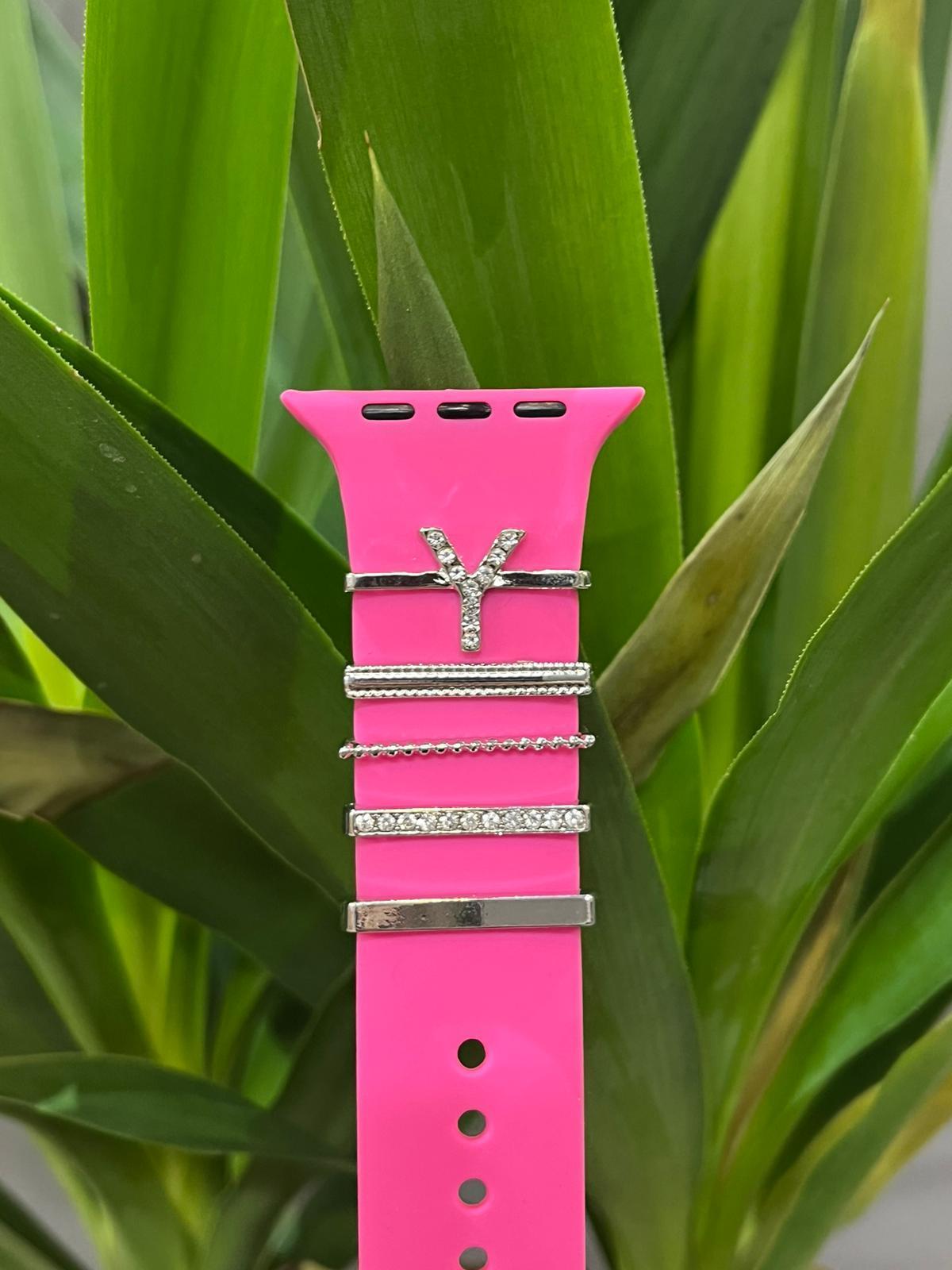 Apple Watch Uyumlu Kordon Aksesuarı Charm Set Y Harfi