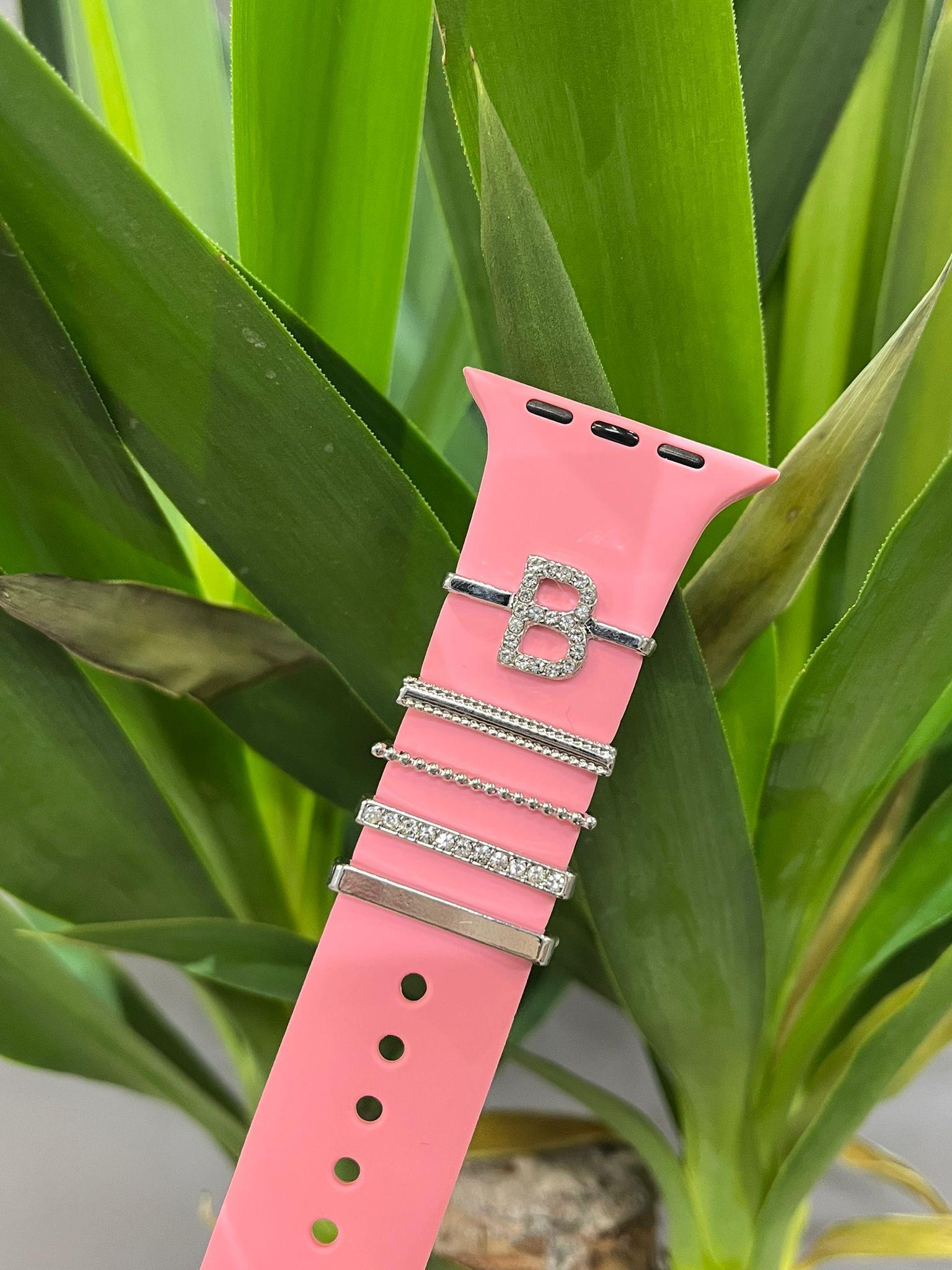 Apple Watch Uyumlu Kordon Aksesuarı Charm Set B Harfi
