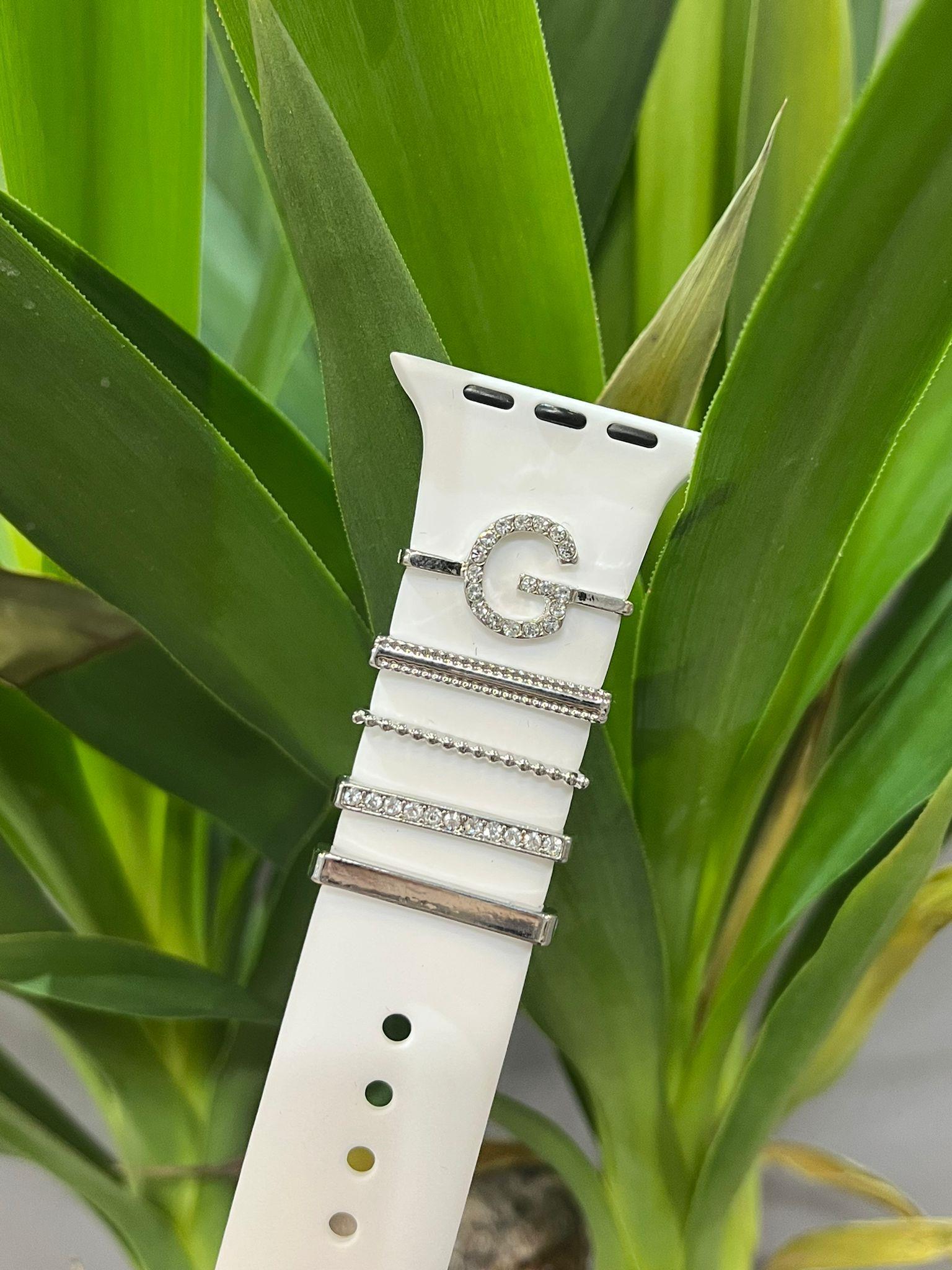 Apple Watch Uyumlu Kordon Aksesuarı Charm Set G Harfi