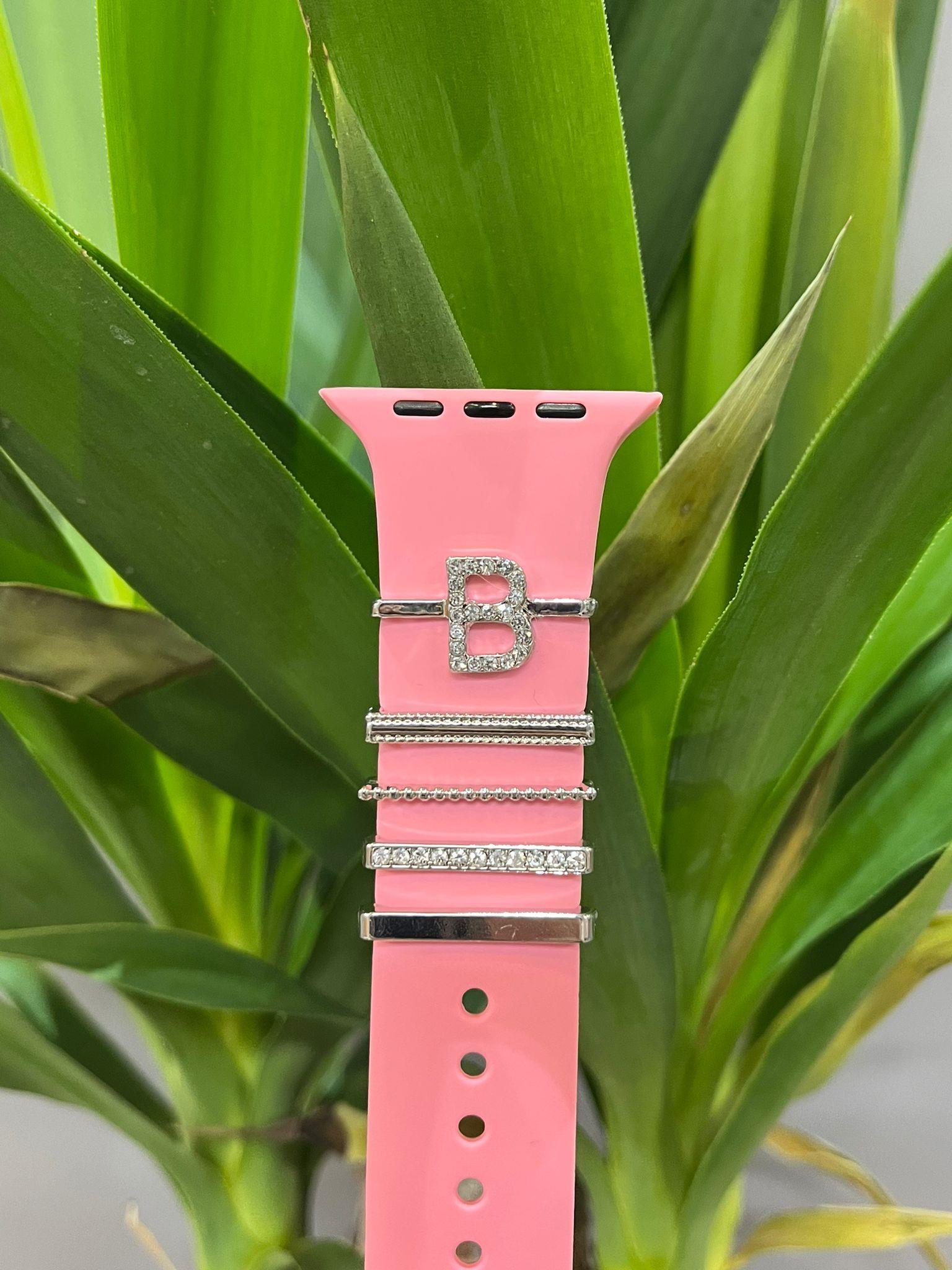 Apple Watch Uyumlu Kordon Aksesuarı Charm Set B Harfi