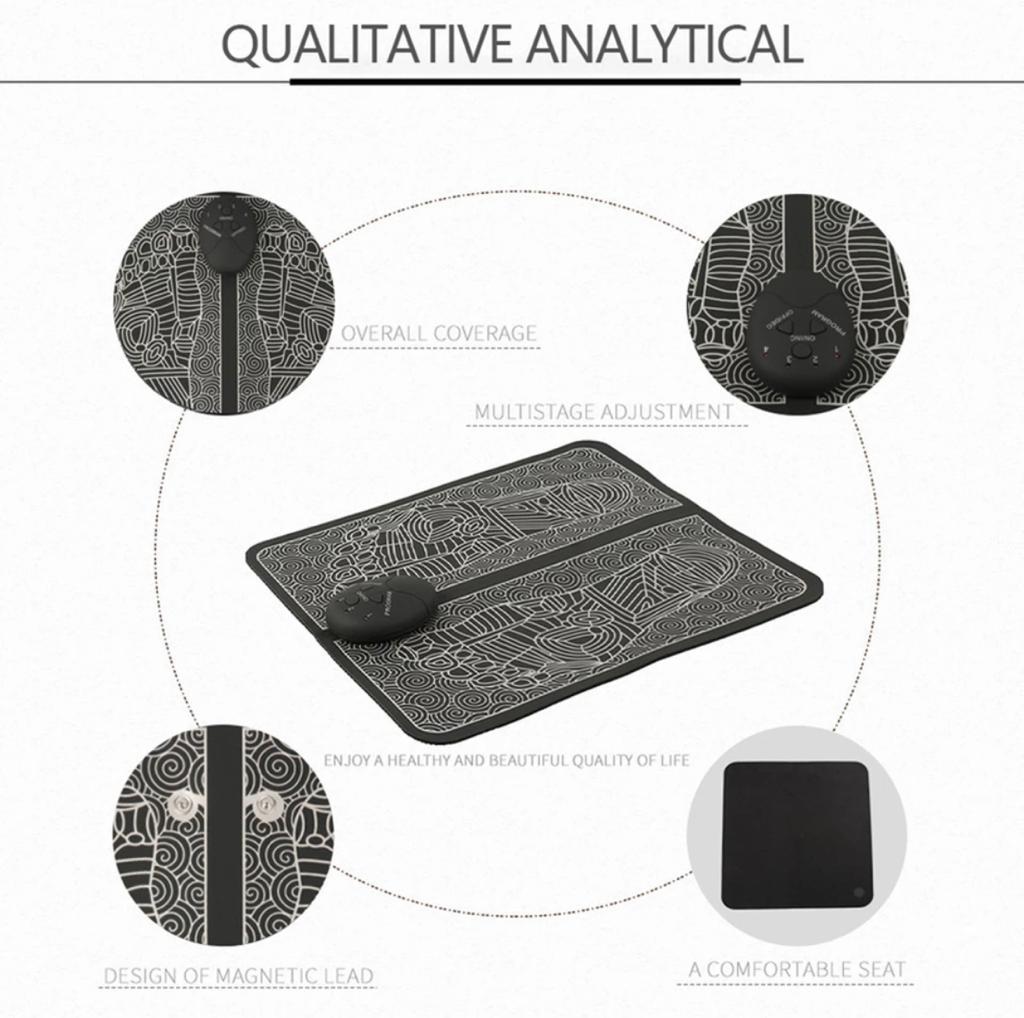 Ayak Masaj Makinesi Elektrikli Ayak Stimülasyon Masaj Pedi Katlanır Taşınabilir Tam Otomatik