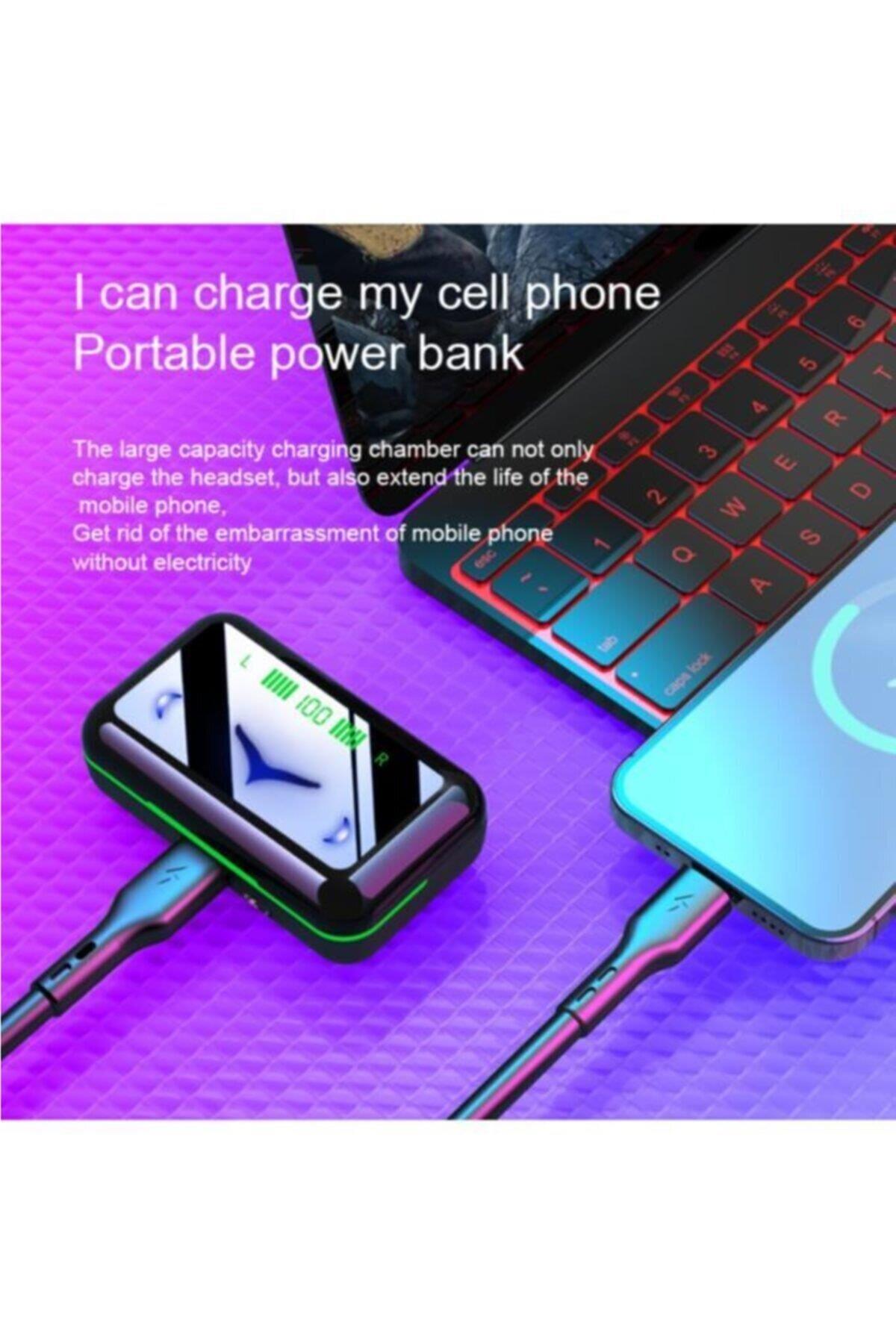 E10 Mipods Bt 5.1 Oyuncu Kulaklığı Işıklı Led Göstergeli Bluetooth Kulakiçi Kulaklık