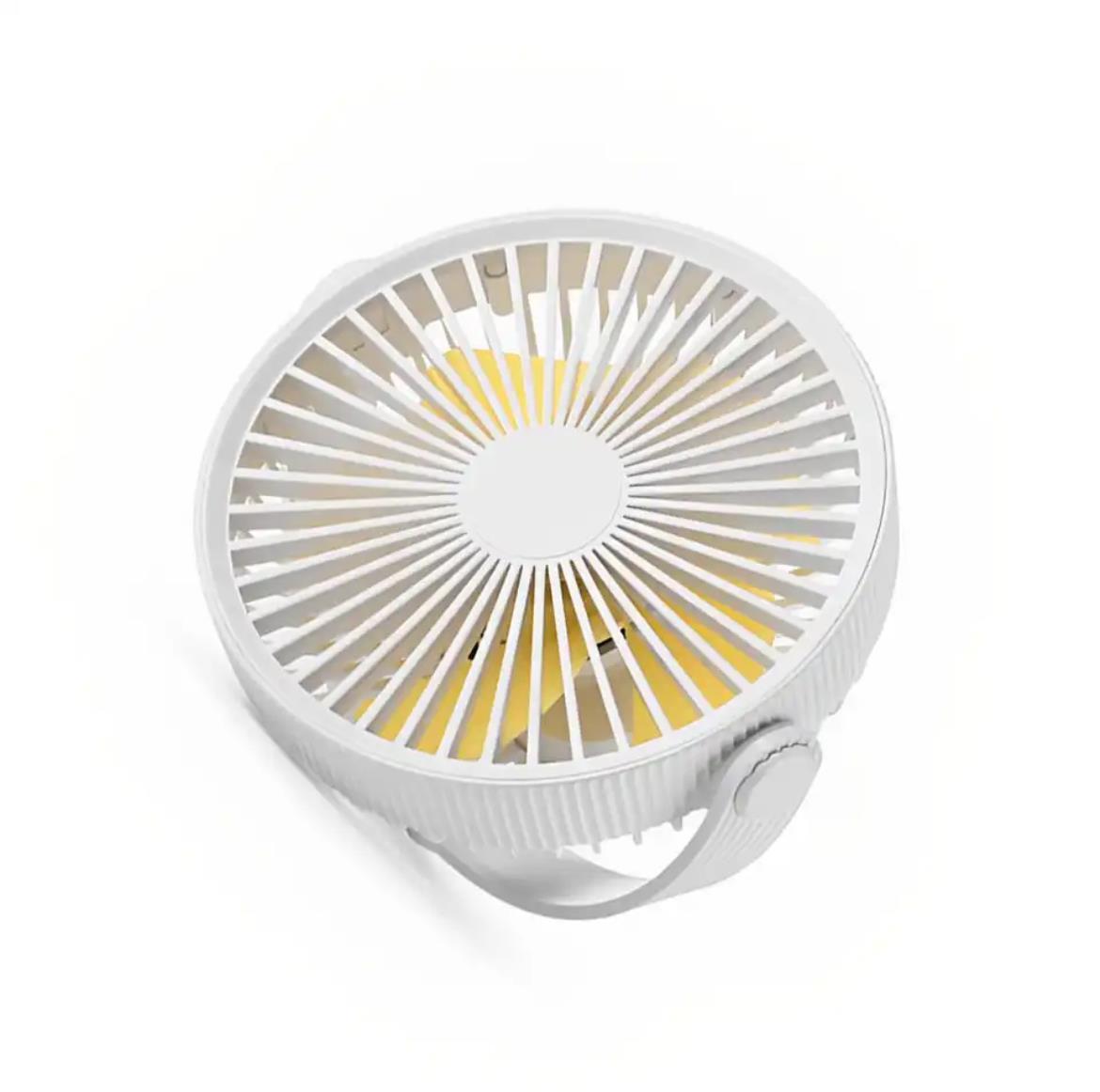 Masaüstü Şarjlı Taşınabilir Mini Soğutucu Fan Led Işıklı Kamp Fanı Askılı Çok Fonksiyonlu 