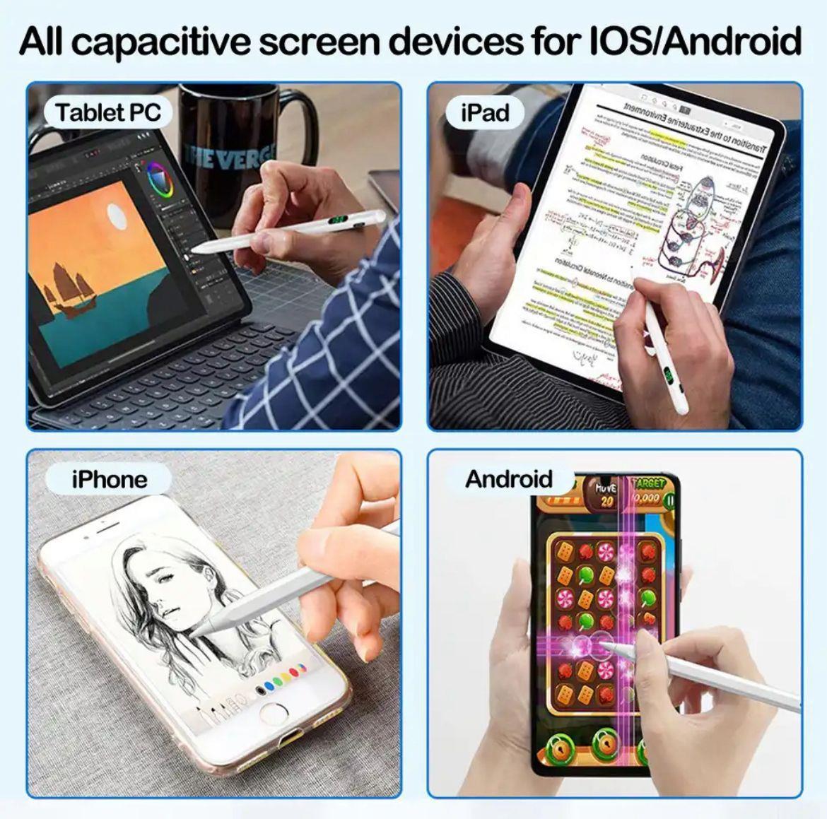 Universal Kapasitif Dijital Göstergeli Stylus Tablet Kalemi (Avuç İçi Red Özelliği)