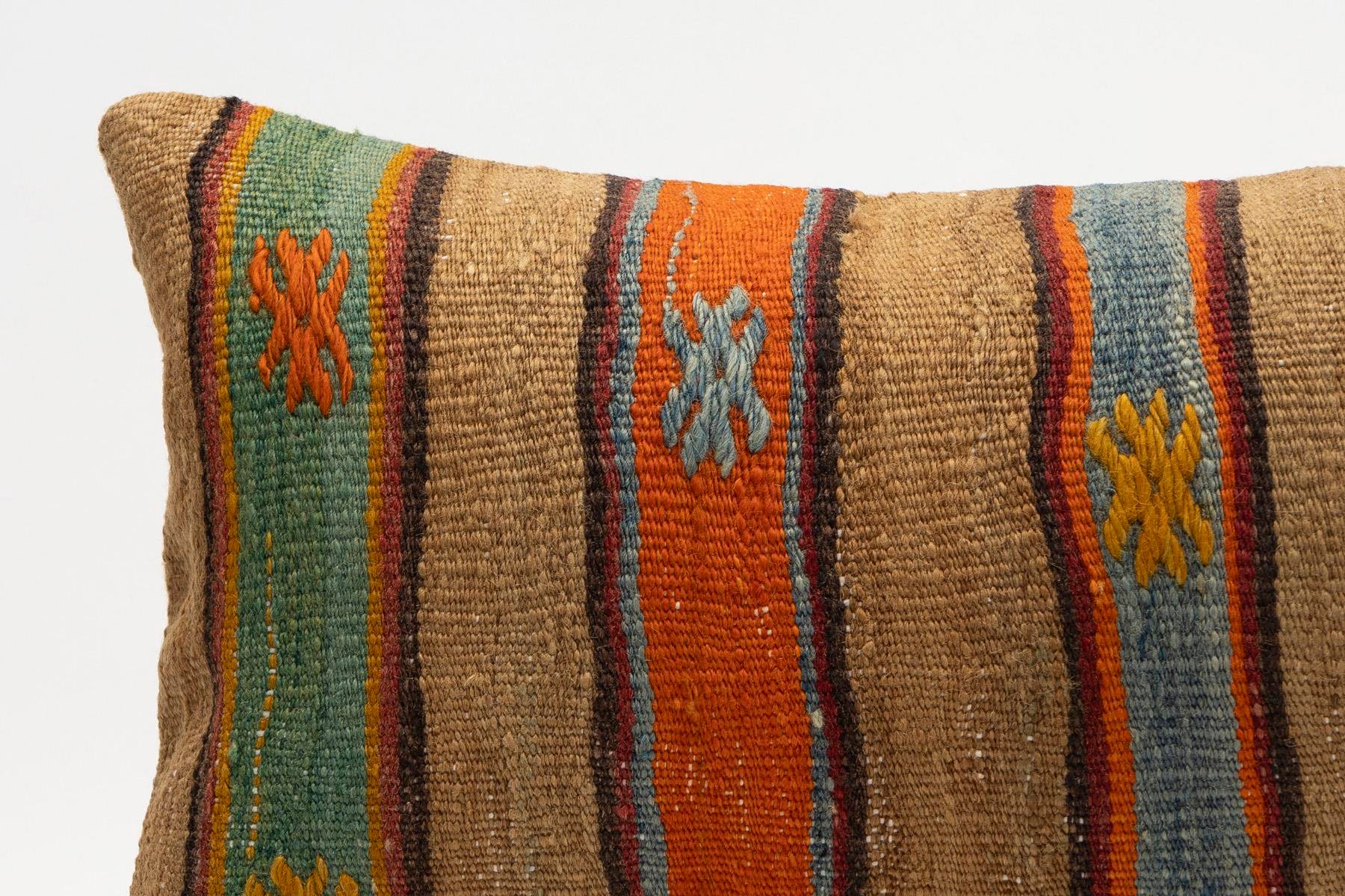 12x20 inches (30x50 cm) Kilim Pillow | KILIM WHOLESALE - Vintage Handmade Pillows - Vintage Handmade Kilim Rugs - It is 100% wool. Artistic and historical rugs. Old handwoven rugs. - Online hand woven rugs and kilim cushions sales. Shipping to a