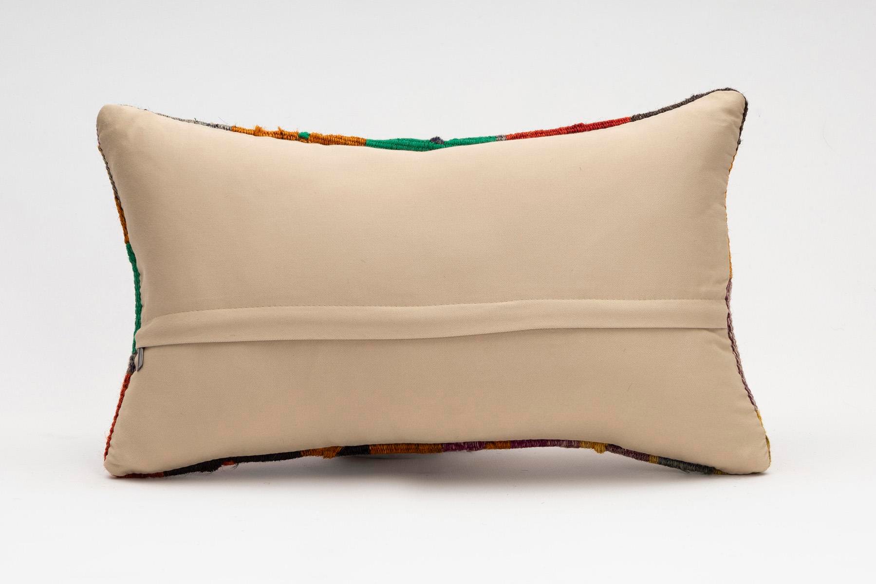 12x20 inches (30x50 cm) Kilim Pillow | KILIM WHOLESALE - Vintage Handmade Pillows - Vintage Handmade Kilim Rugs - It is 100% wool. Artistic and historical rugs. Old handwoven rugs. - Online hand woven rugs and kilim cushions sales. Shipping to a