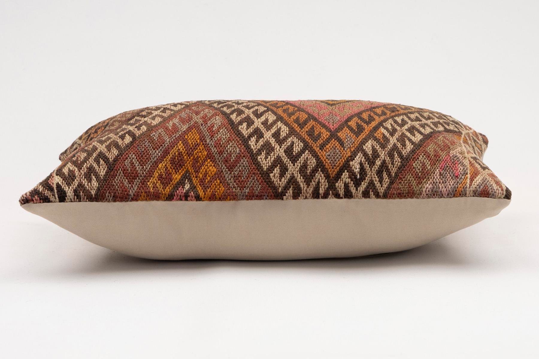 12x20 inches (30x50 cm) Kilim Pillow | KILIM WHOLESALE - Vintage Handmade Pillows - Vintage Handmade Kilim Rugs - It is 100% wool. Artistic and historical rugs. Old handwoven rugs. - Online hand woven rugs and kilim cushions sales. Shipping to a