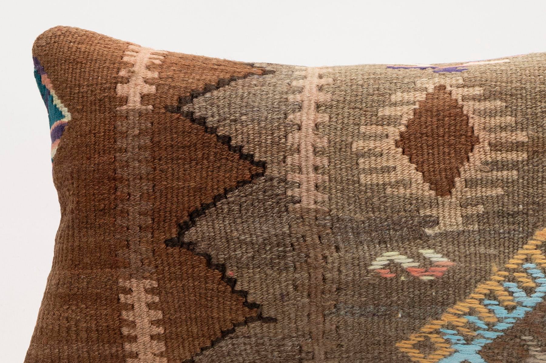 12x20 inches (30x50 cm) Kilim Pillow | KILIM WHOLESALE - Vintage Handmade Pillows - Vintage Handmade Kilim Rugs - It is 100% wool. Artistic and historical rugs. Old handwoven rugs. - Online hand woven rugs and kilim cushions sales. Shipping to a