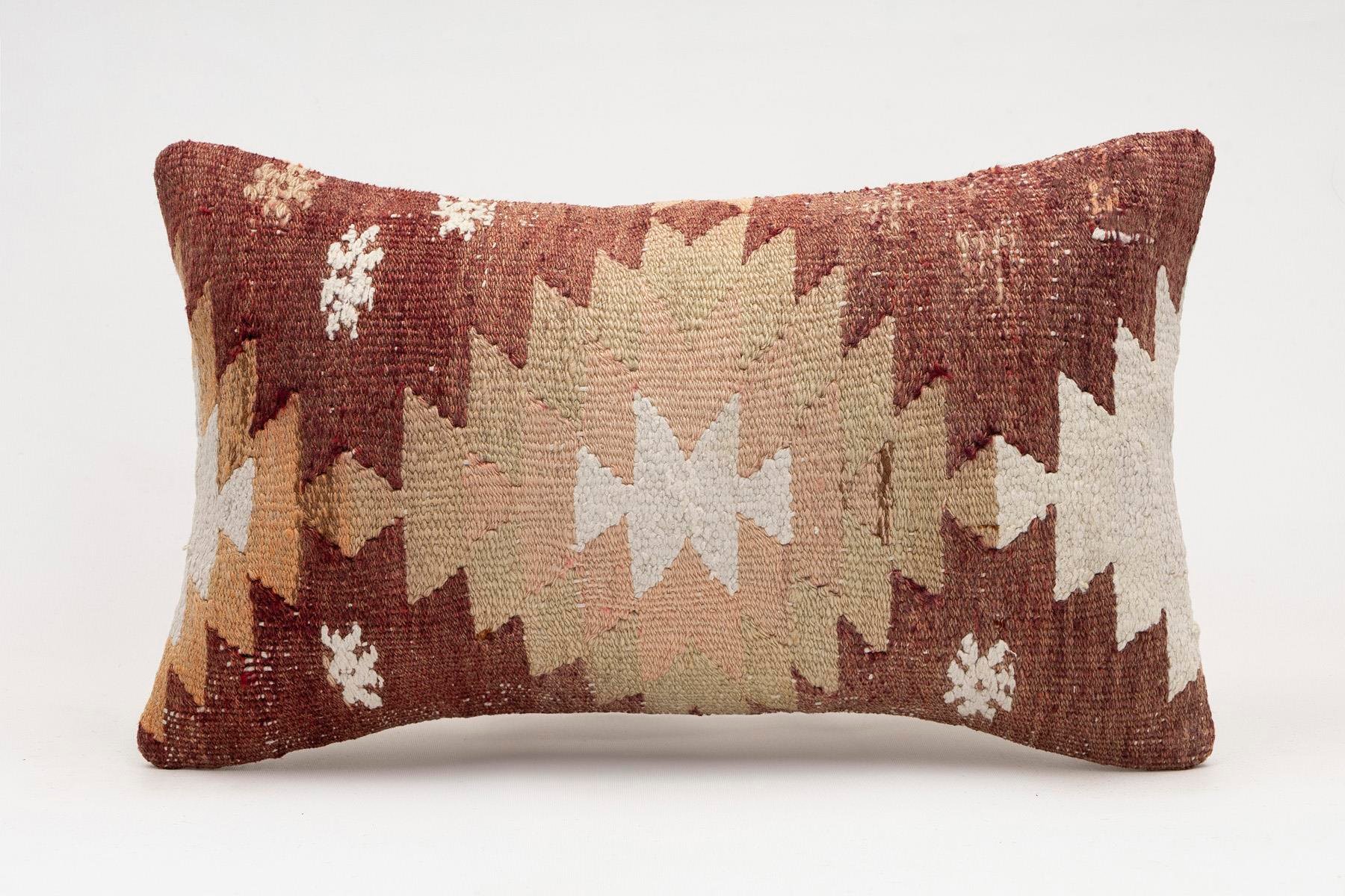 12x20 inches (30x50 cm) Kilim Pillow | KILIM WHOLESALE - Vintage Handmade Pillows - Vintage Handmade Kilim Rugs - It is 100% wool. Artistic and historical rugs. Old handwoven rugs. - Online hand woven rugs and kilim cushions sales. Shipping to a