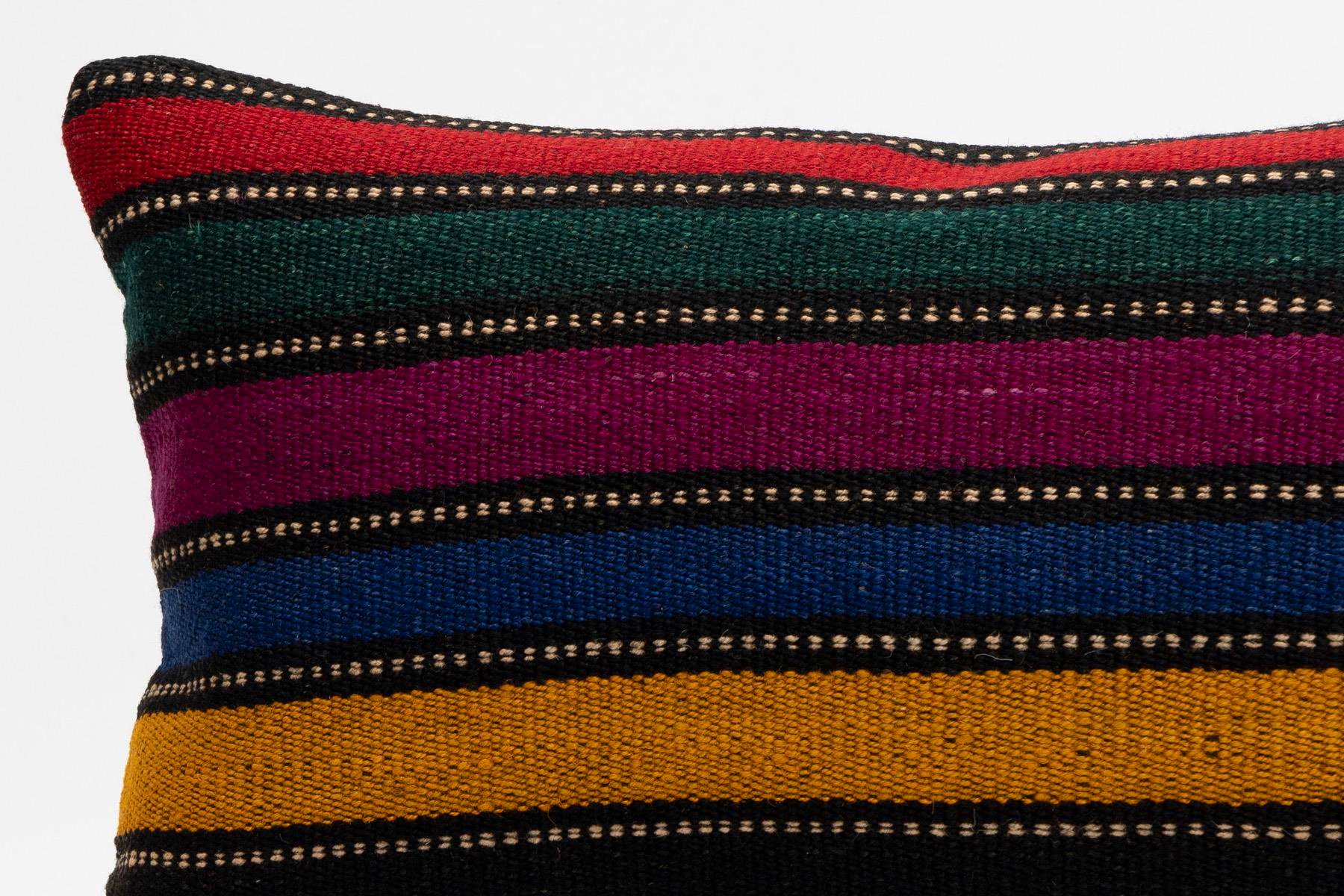 12x20 inches (30x50 cm) Kilim Pillow | KILIM WHOLESALE - Vintage Handmade Pillows - Vintage Handmade Kilim Rugs - It is 100% wool. Artistic and historical rugs. Old handwoven rugs. - Online hand woven rugs and kilim cushions sales. Shipping to a