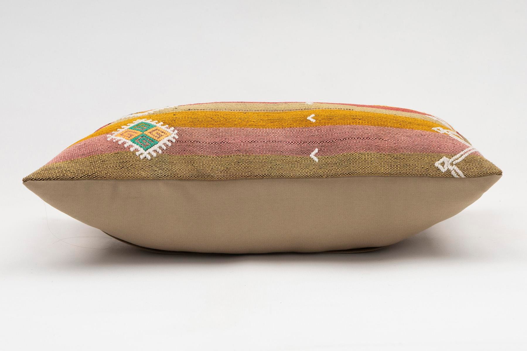 12x20 inches (30x50 cm) Kilim Pillow | KILIM WHOLESALE - Vintage Handmade Pillows - Vintage Handmade Kilim Rugs - It is 100% wool. Artistic and historical rugs. Old handwoven rugs. - Online hand woven rugs and kilim cushions sales. Shipping to a