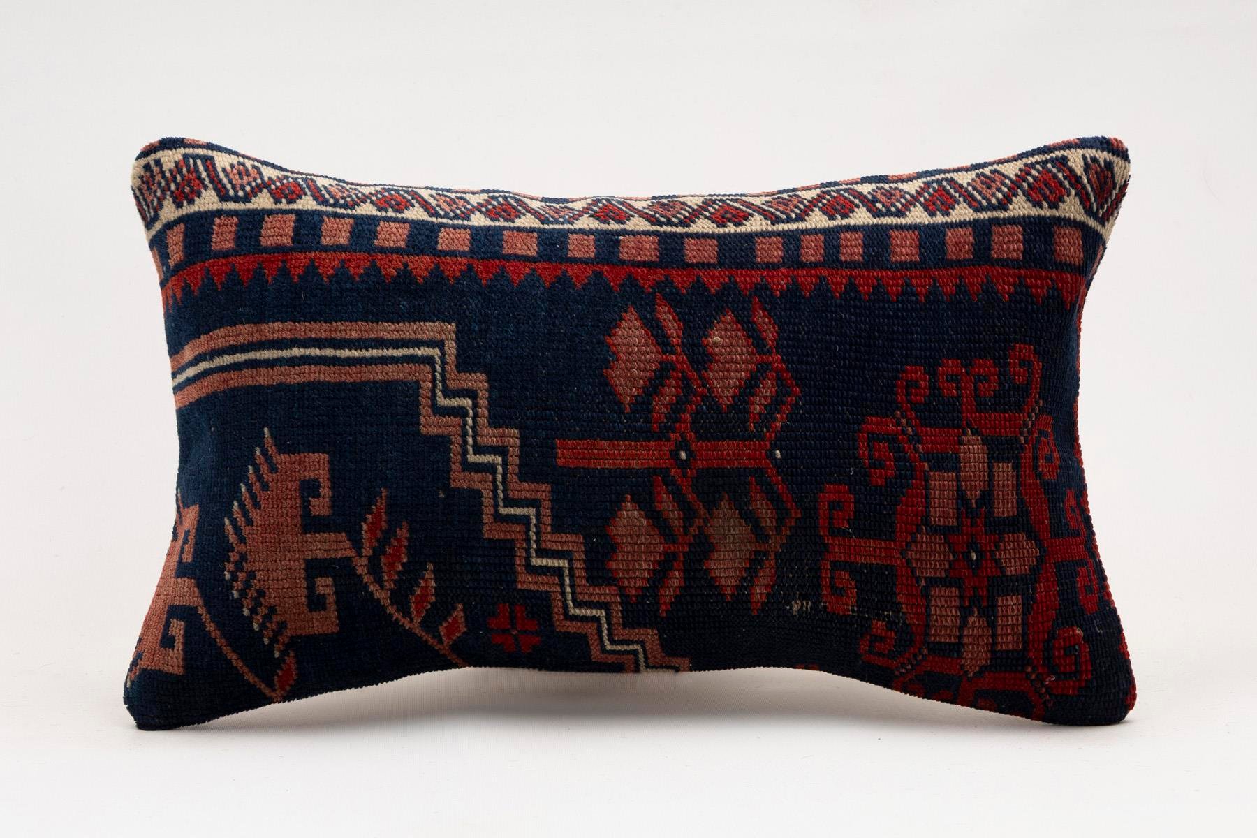 12x20 inches (30x50 cm) Kilim Pillow | KILIM WHOLESALE - Vintage Handmade Pillows - Vintage Handmade Kilim Rugs - It is 100% wool. Artistic and historical rugs. Old handwoven rugs. - Online hand woven rugs and kilim cushions sales. Shipping to a