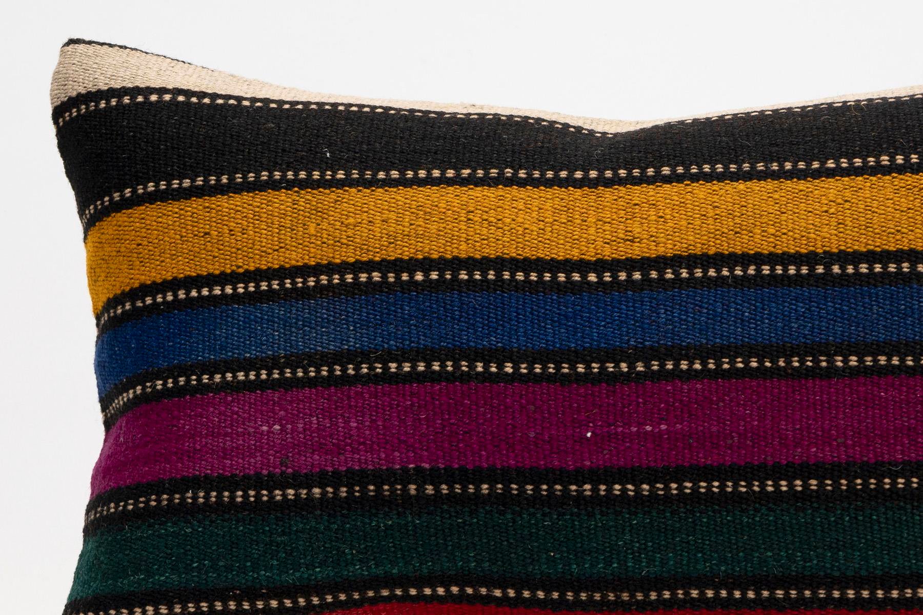 12x20 inches (30x50 cm) Kilim Pillow | KILIM WHOLESALE - Vintage Handmade Pillows - Vintage Handmade Kilim Rugs - It is 100% wool. Artistic and historical rugs. Old handwoven rugs. - Online hand woven rugs and kilim cushions sales. Shipping to a