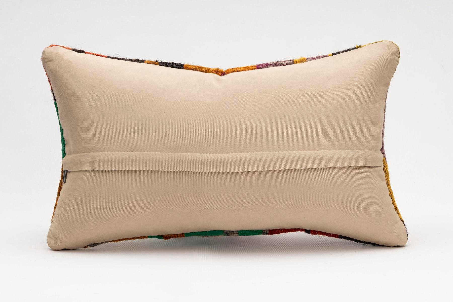 12x20 inches (30x50 cm) Kilim Pillow | KILIM WHOLESALE - Vintage Handmade Pillows - Vintage Handmade Kilim Rugs - It is 100% wool. Artistic and historical rugs. Old handwoven rugs. - Online hand woven rugs and kilim cushions sales. Shipping to a