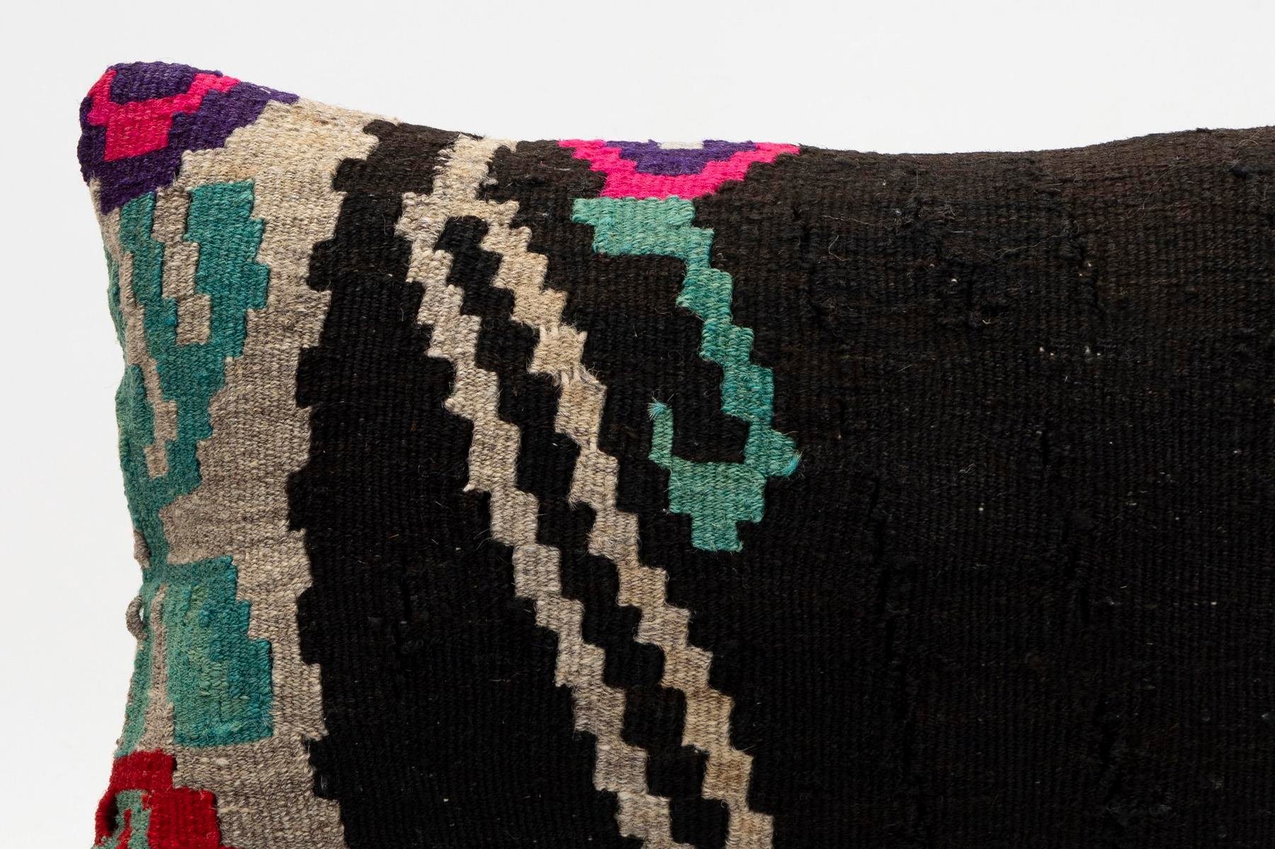 12x20 inches (30x50 cm) Kilim Pillow | KILIM WHOLESALE - Vintage Handmade Pillows - Vintage Handmade Kilim Rugs - It is 100% wool. Artistic and historical rugs. Old handwoven rugs. - Online hand woven rugs and kilim cushions sales. Shipping to a