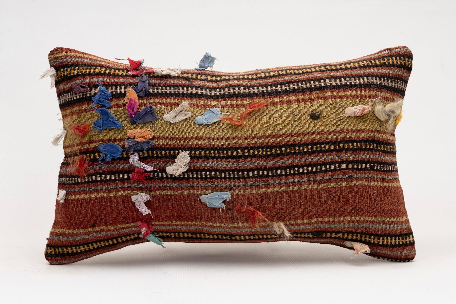 12x20 inches (30x50 cm) Kilim Pillow | KILIM WHOLESALE - Vintage Handmade Pillows - Vintage Handmade Kilim Rugs - It is 100% wool. Artistic and historical rugs. Old handwoven rugs. - Online hand woven rugs and kilim cushions sales. Shipping to a