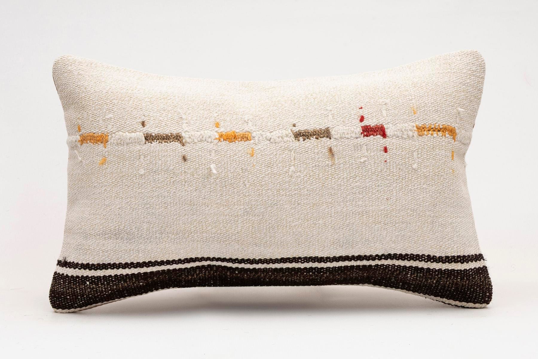12x20 inches (30x50 cm) Kilim Pillow | KILIM WHOLESALE - Vintage Handmade Pillows - Vintage Handmade Kilim Rugs - It is 100% wool. Artistic and historical rugs. Old handwoven rugs. - Online hand woven rugs and kilim cushions sales. Shipping to a