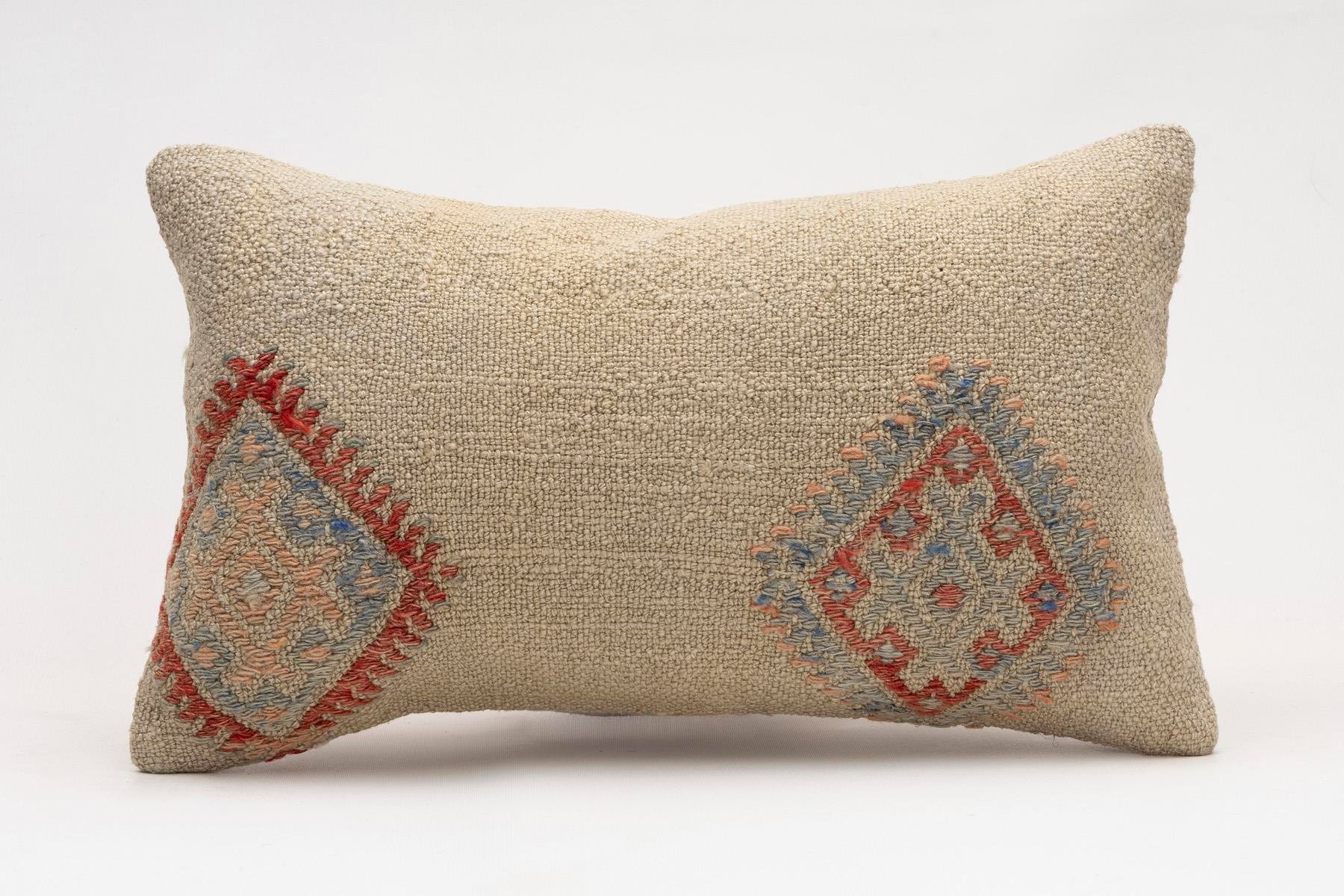 12x20 inches (30x50 cm) Kilim Pillow | KILIM WHOLESALE - Vintage Handmade Pillows - Vintage Handmade Kilim Rugs - It is 100% wool. Artistic and historical rugs. Old handwoven rugs. - Online hand woven rugs and kilim cushions sales. Shipping to a