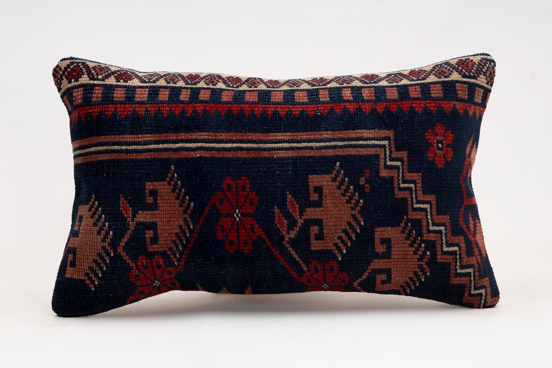 12x20 inches (30x50 cm) Kilim Pillow | KILIM WHOLESALE - Vintage Handmade Pillows - Vintage Handmade Kilim Rugs - It is 100% wool. Artistic and historical rugs. Old handwoven rugs. - Online hand woven rugs and kilim cushions sales. Shipping to a