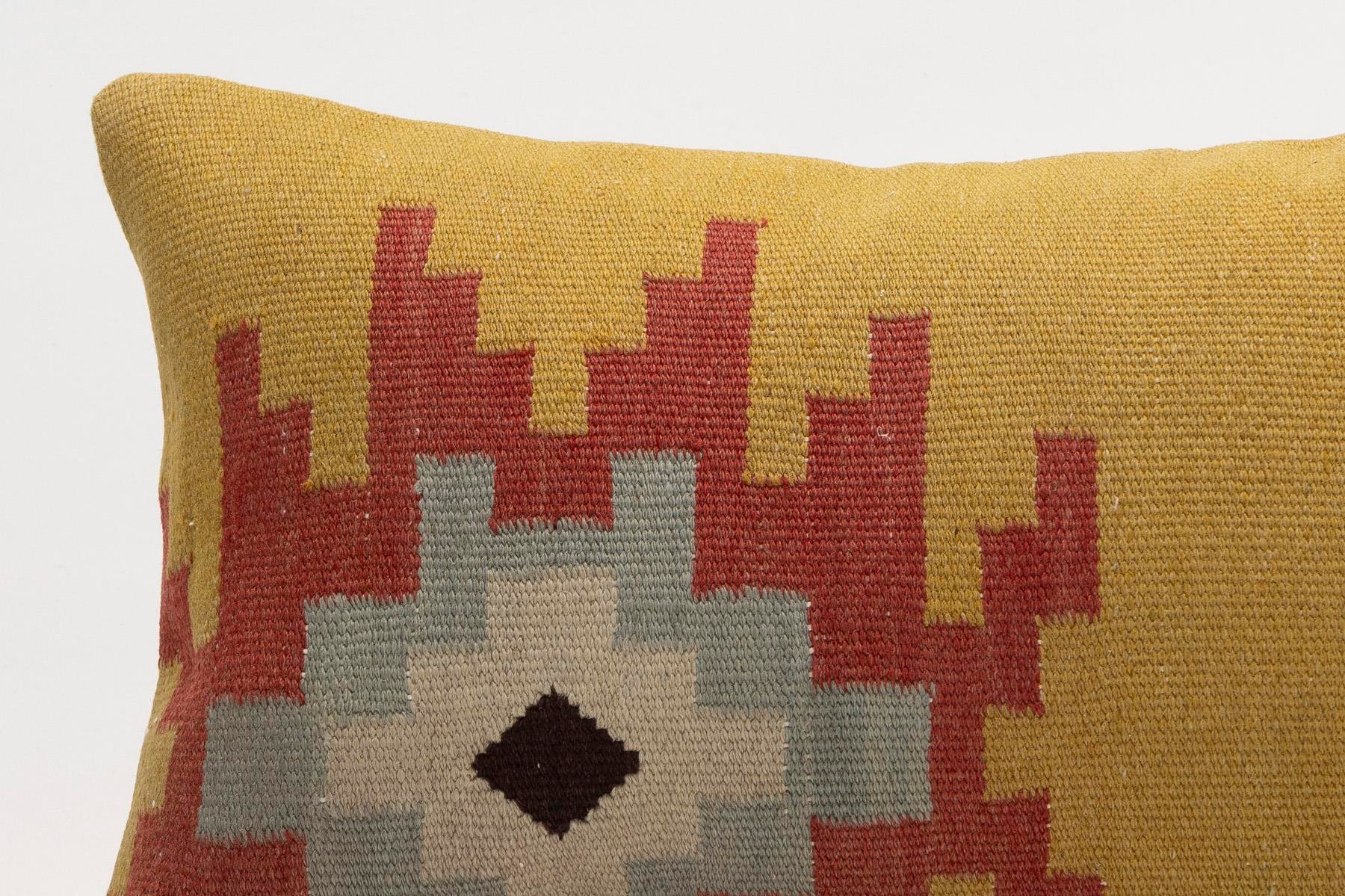 12x20 inches (30x50 cm) Kilim Pillow | KILIM WHOLESALE - Vintage Handmade Pillows - Vintage Handmade Kilim Rugs - It is 100% wool. Artistic and historical rugs. Old handwoven rugs. - Online hand woven rugs and kilim cushions sales. Shipping to a