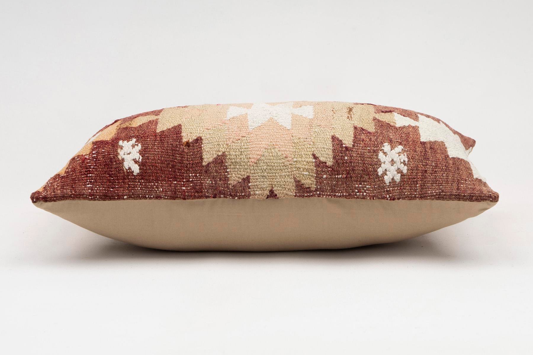 12x20 inches (30x50 cm) Kilim Pillow | KILIM WHOLESALE - Vintage Handmade Pillows - Vintage Handmade Kilim Rugs - It is 100% wool. Artistic and historical rugs. Old handwoven rugs. - Online hand woven rugs and kilim cushions sales. Shipping to a