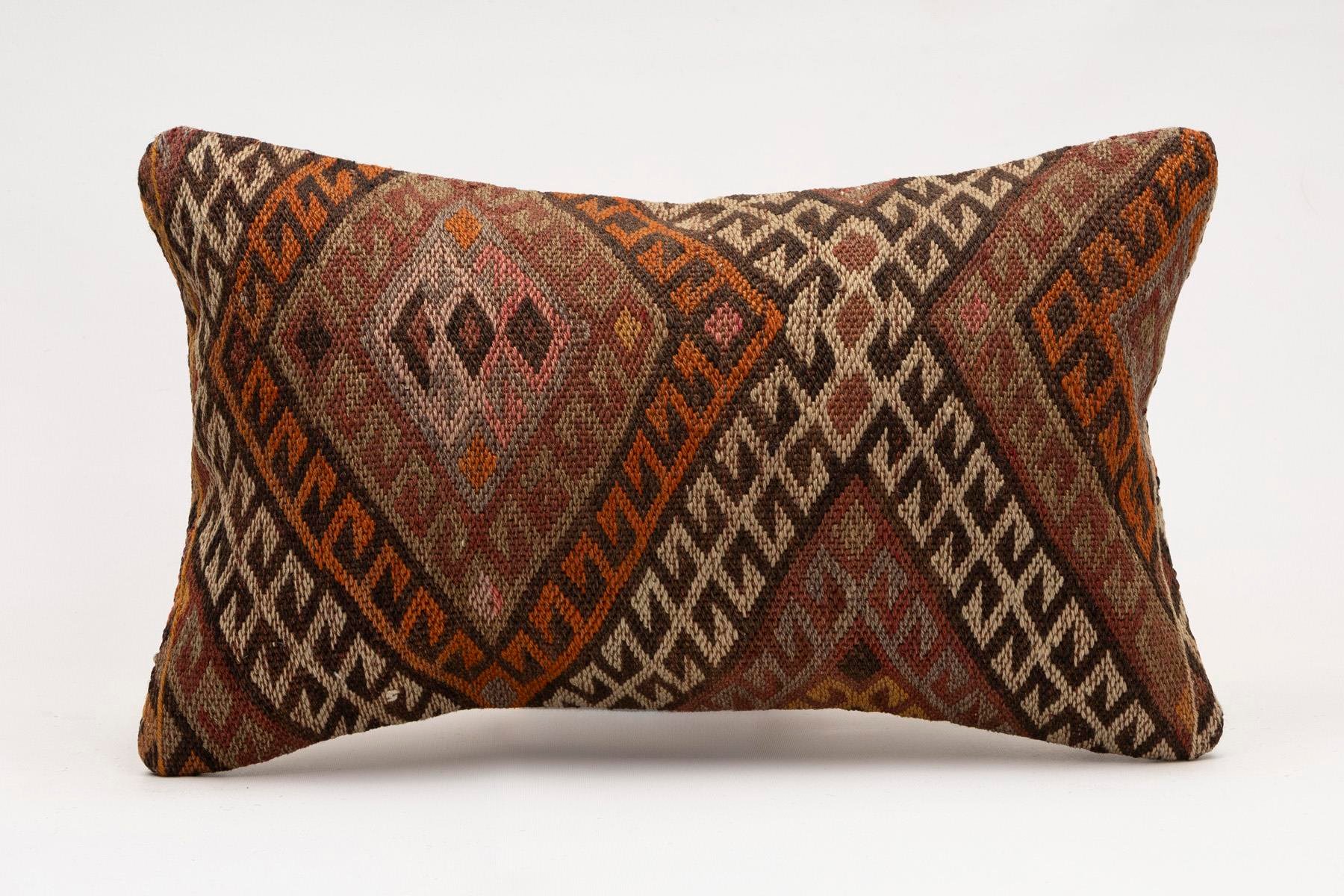 12x20 inches (30x50 cm) Kilim Pillow | KILIM WHOLESALE - Vintage Handmade Pillows - Vintage Handmade Kilim Rugs - It is 100% wool. Artistic and historical rugs. Old handwoven rugs. - Online hand woven rugs and kilim cushions sales. Shipping to a