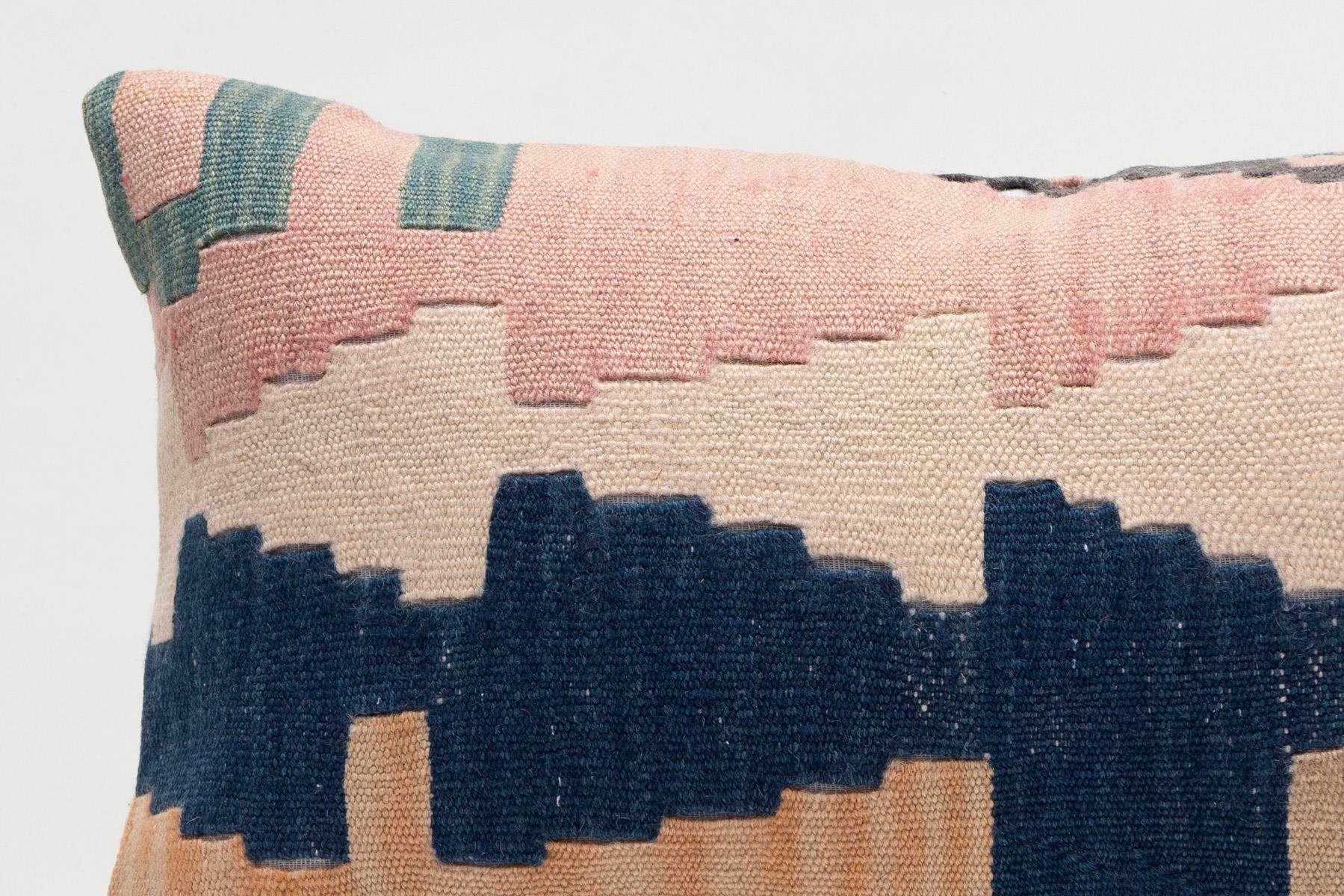 12x20 inches (30x50 cm) Kilim Pillow | KILIM WHOLESALE - Vintage Handmade Pillows - Vintage Handmade Kilim Rugs - It is 100% wool. Artistic and historical rugs. Old handwoven rugs. - Online hand woven rugs and kilim cushions sales. Shipping to a